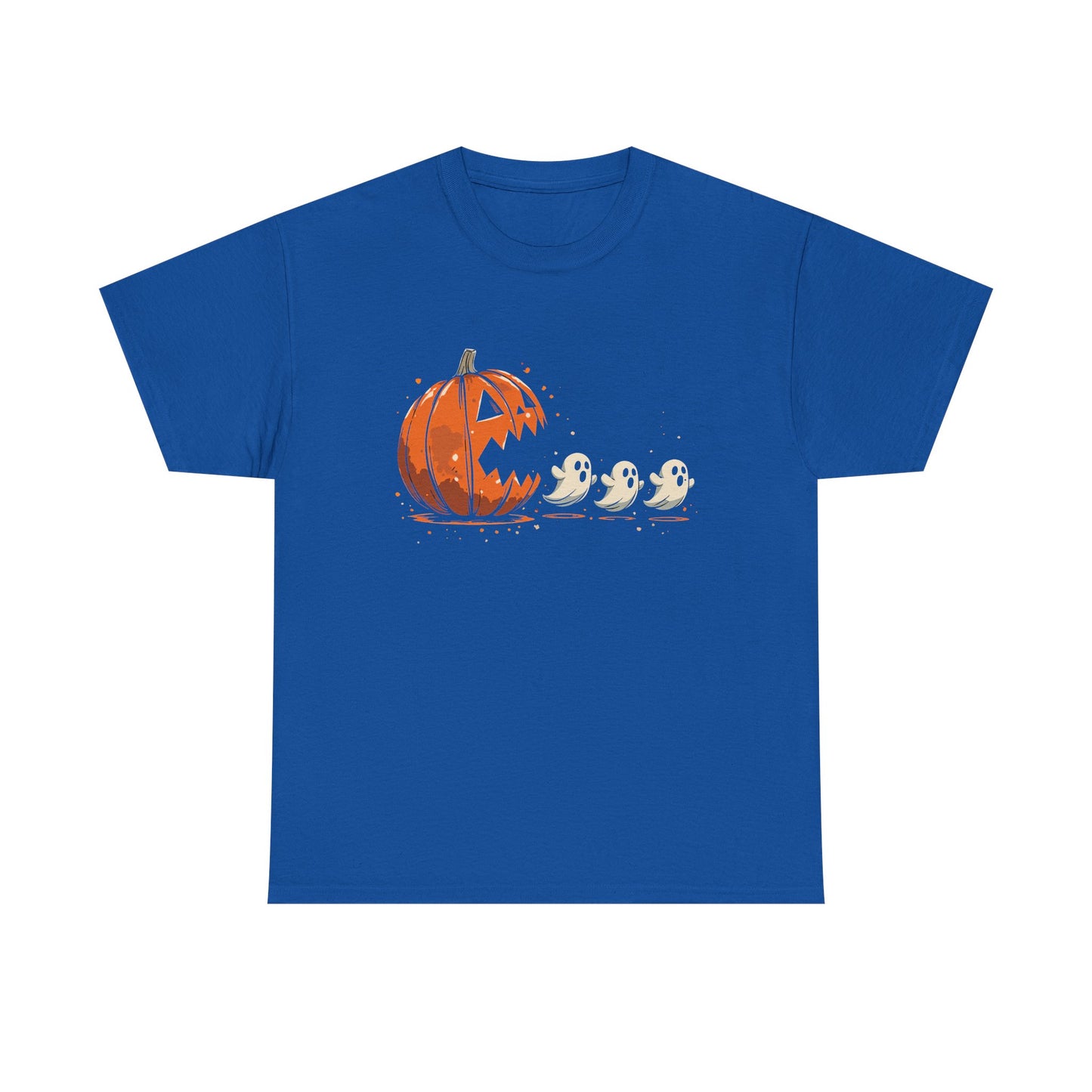 Funny Halloween Pumpkin Chasing Ghost, Retro Funny Boo Ghost Shirt, Spooky Halloween Unisex T-Shirt