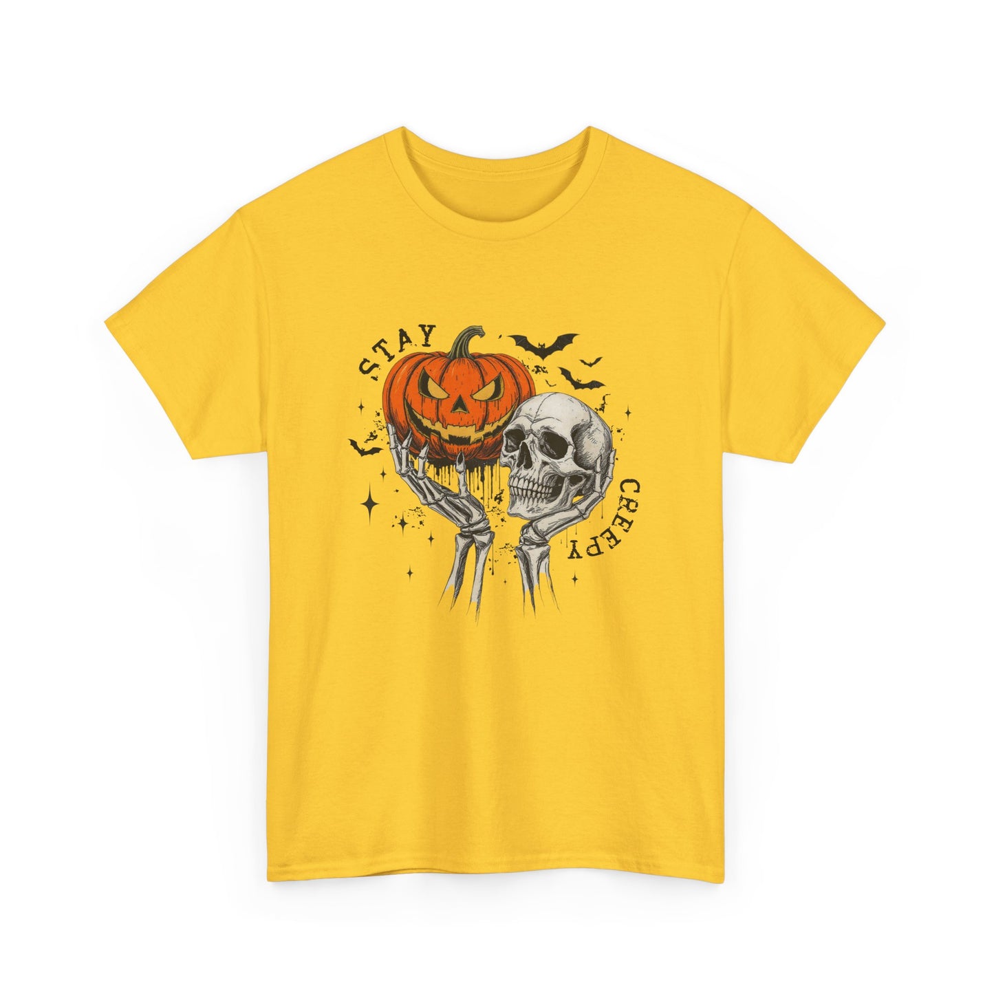 Stay Creepy Halloween Unisex T-Shirt | Funny Spooky Graphic Tee | Vintage Halloween Shirt for Men & Women