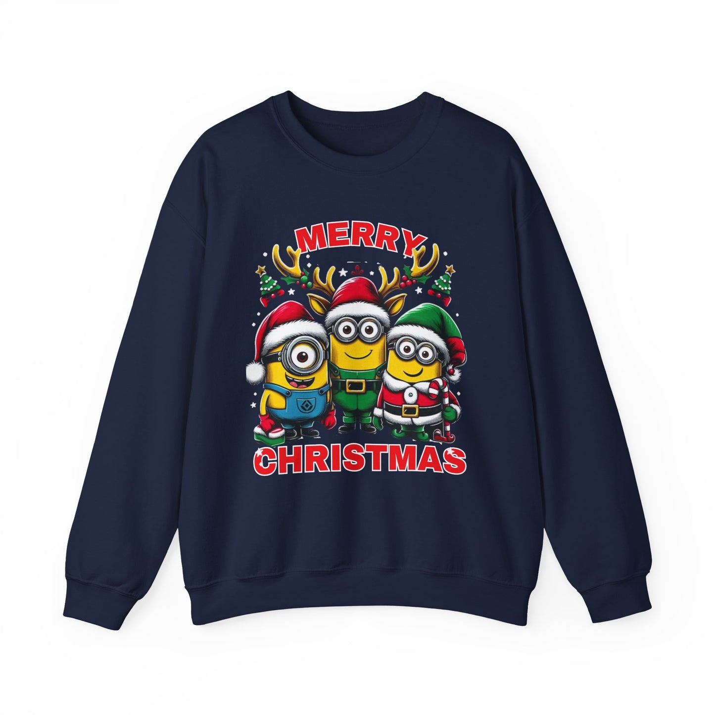 Christmas Minion Holiday Minions Sweatshirt | Cute Xmas Graphic Family Matching