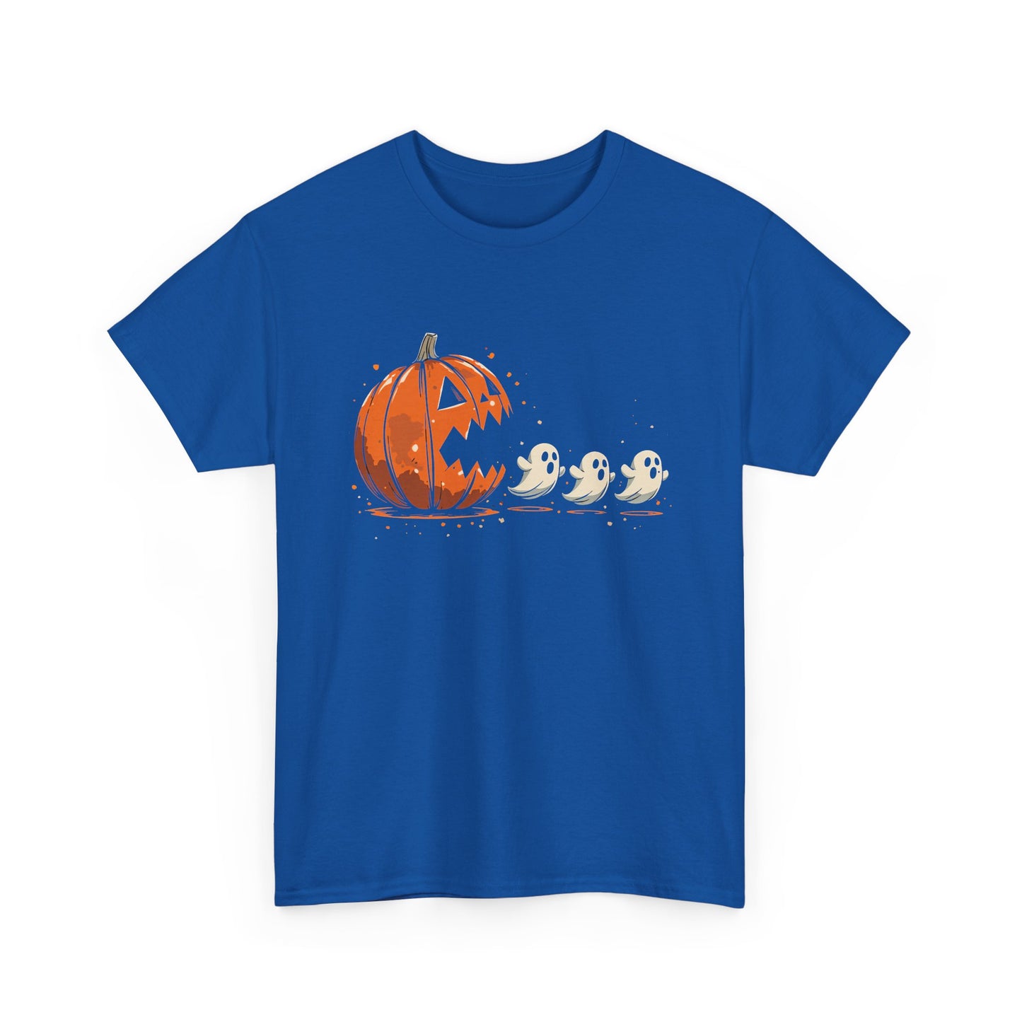 Funny Halloween Pumpkin Chasing Ghost, Retro Funny Boo Ghost Shirt, Spooky Halloween Unisex T-Shirt