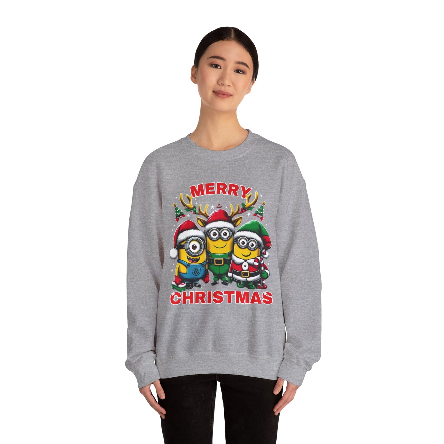 Christmas Minion Holiday Minions Sweatshirt | Cute Xmas Graphic Family Matching