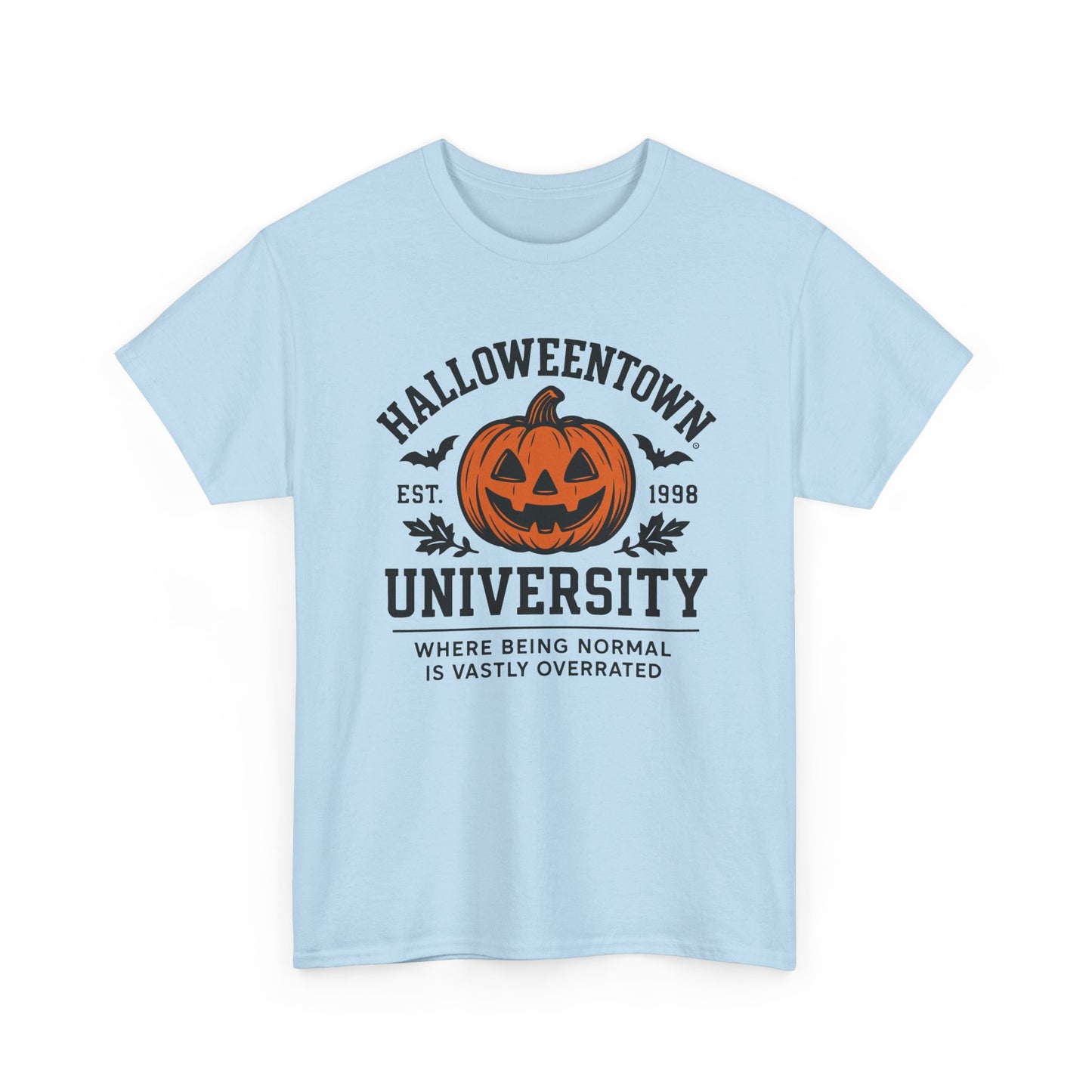 Scary Halloween Town University Unisex Tee | Funny Spooky College Shirt | Vintage Halloween Graphic T-Shirt