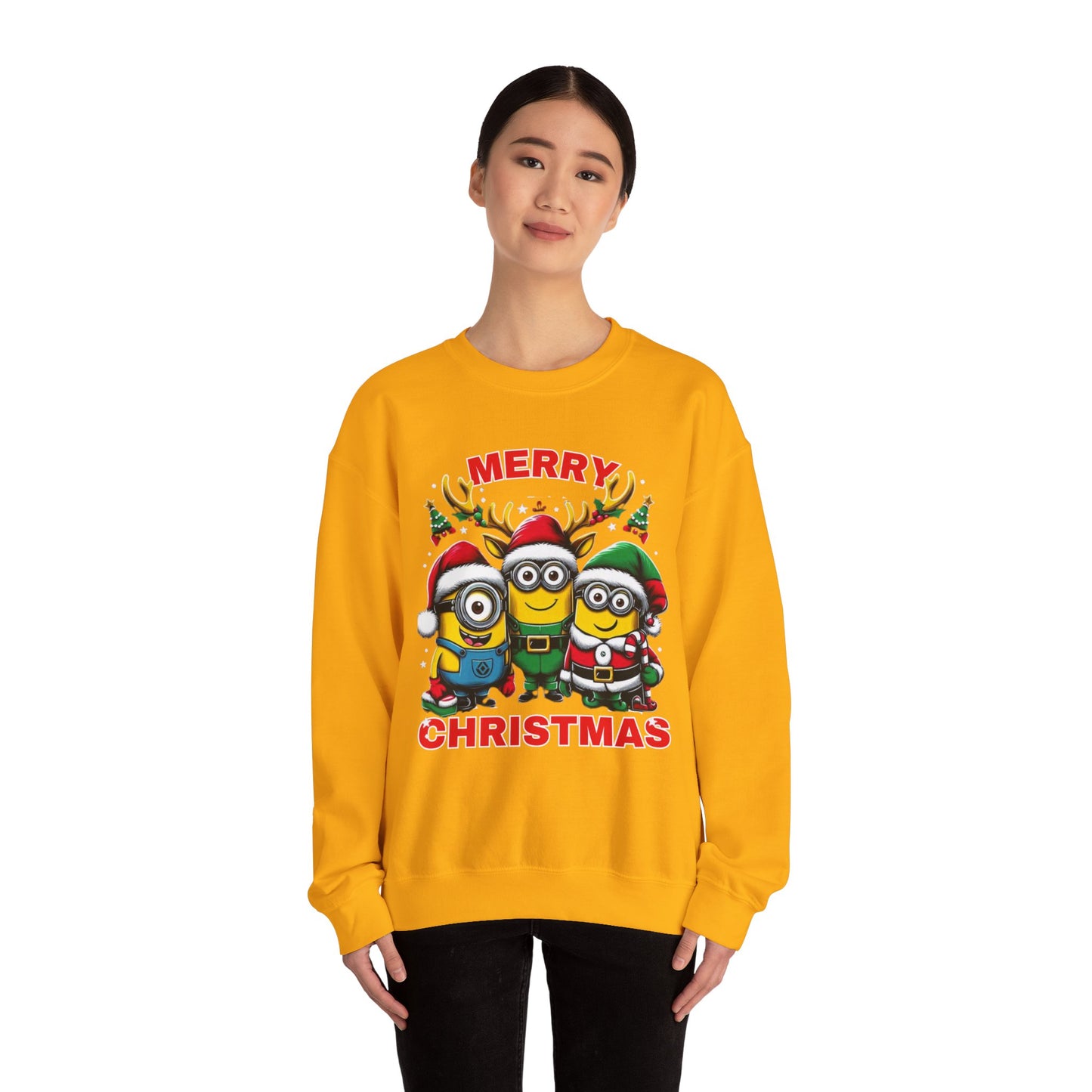 Christmas Minion Holiday Minions Sweatshirt | Cute Xmas Graphic Family Matching