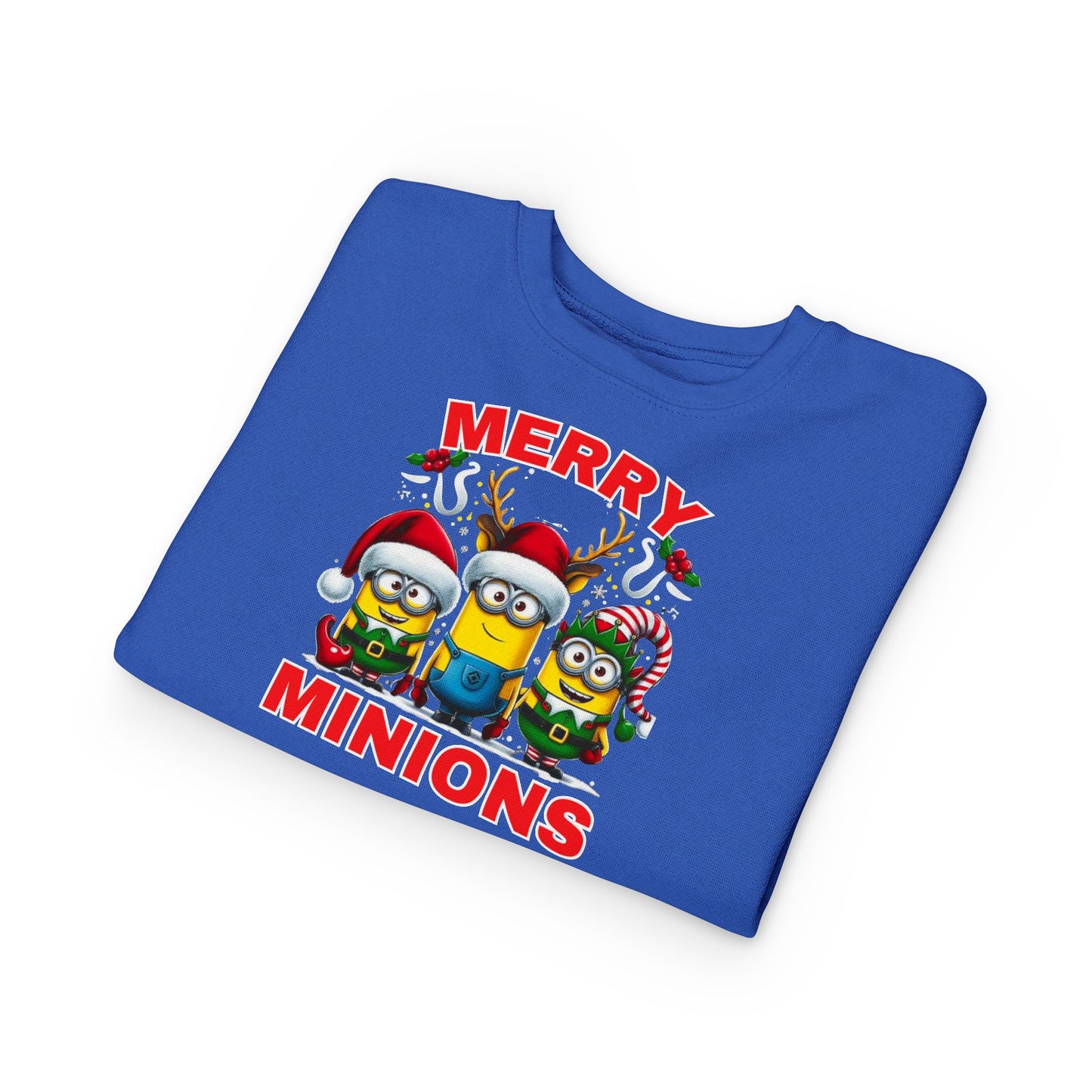 Christmas Minion Holiday Minions Sweatshirt | Cute Xmas Graphic Family Matching Toddler Sweatshirt