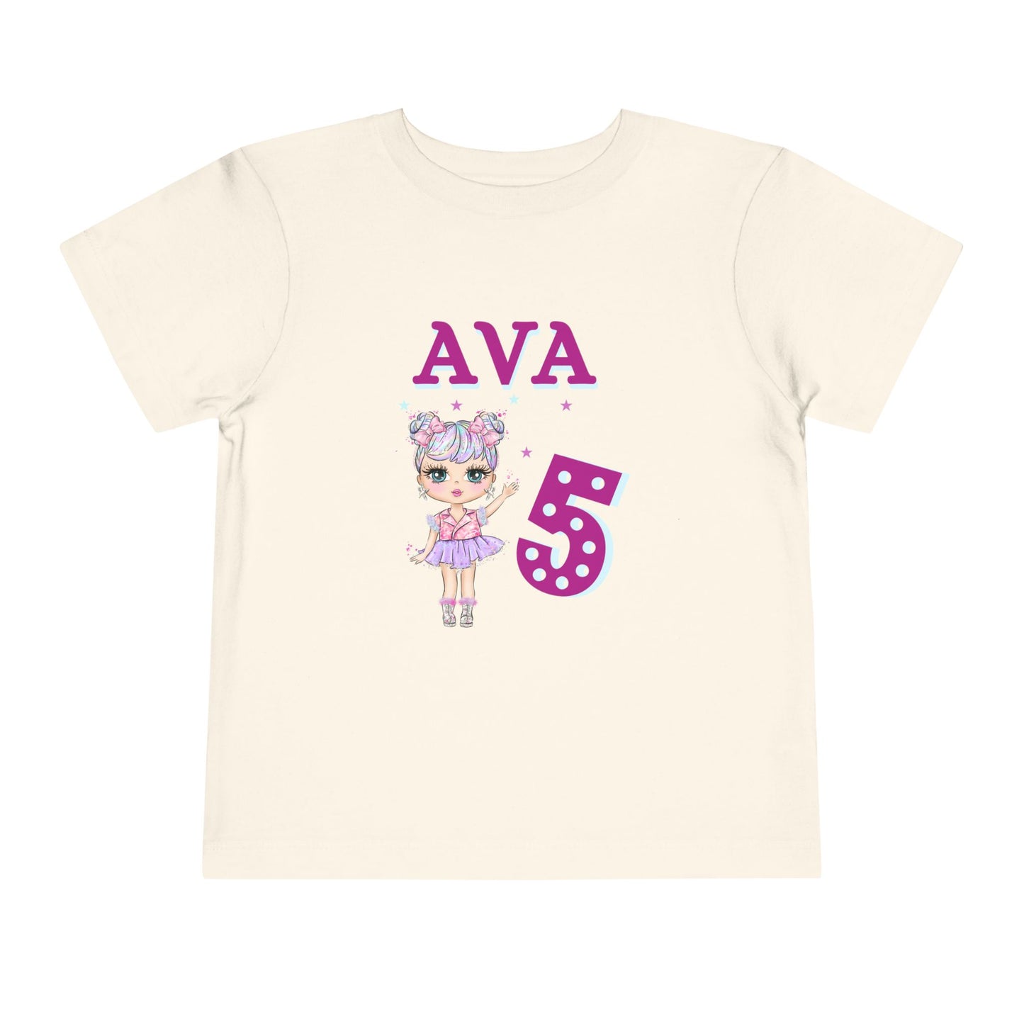 Personalized Doll Birthday T-Shirt for kids, Custom Name Lol Doll Kids, Kids Tee Personalized Doll Birthday T-Shirt Toddler Short Sleeve Tee