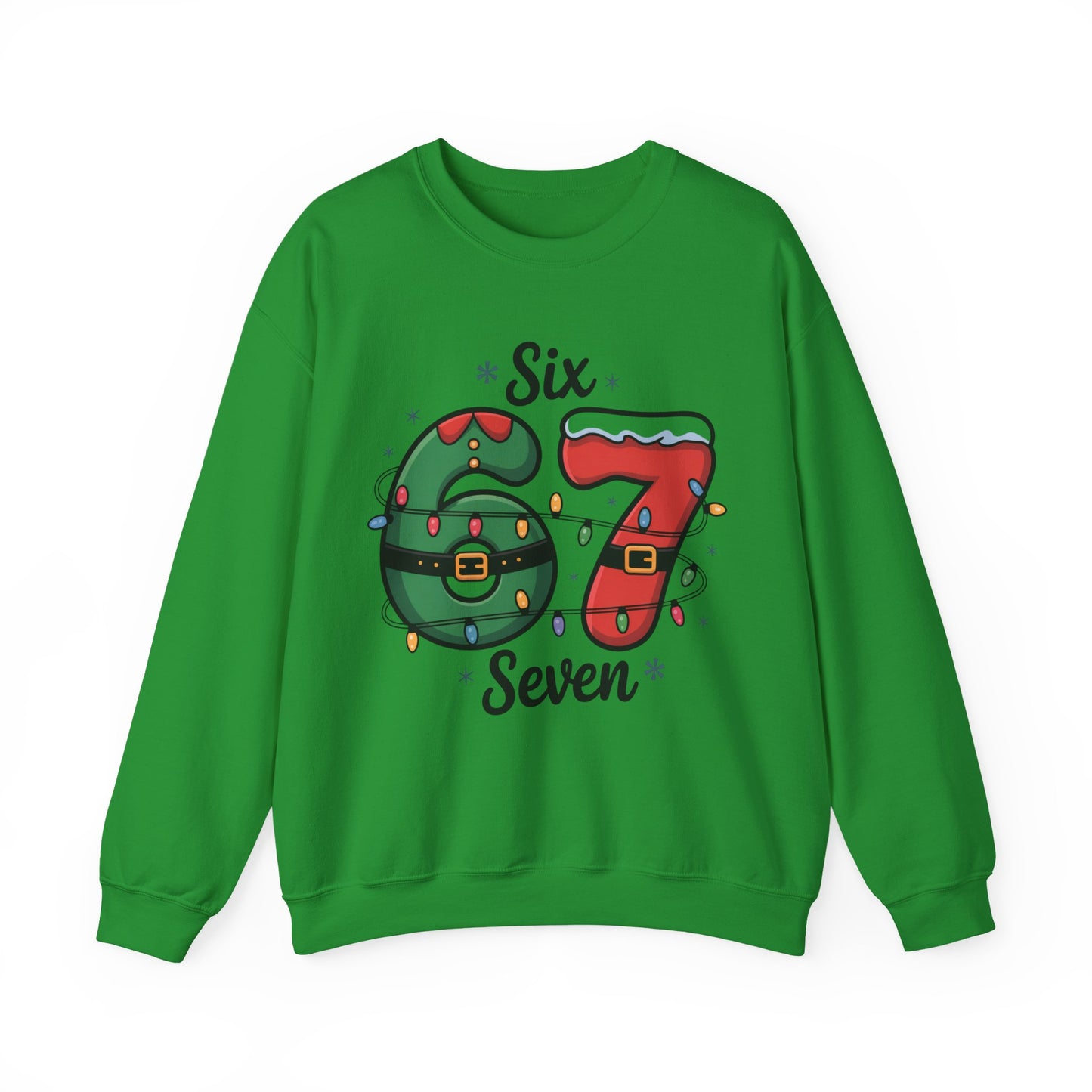 Matching Christmas 6 and 7 Sweatshirts | Cute Holiday Family Outfits | Festive Xmas Couple | Cozy Winter Unisex Sweatshirt