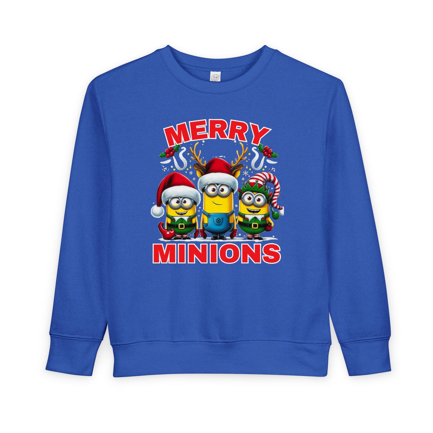 Christmas Minion Holiday Minions Sweatshirt | Cute Xmas Graphic Family Matching Toddler Sweatshirt