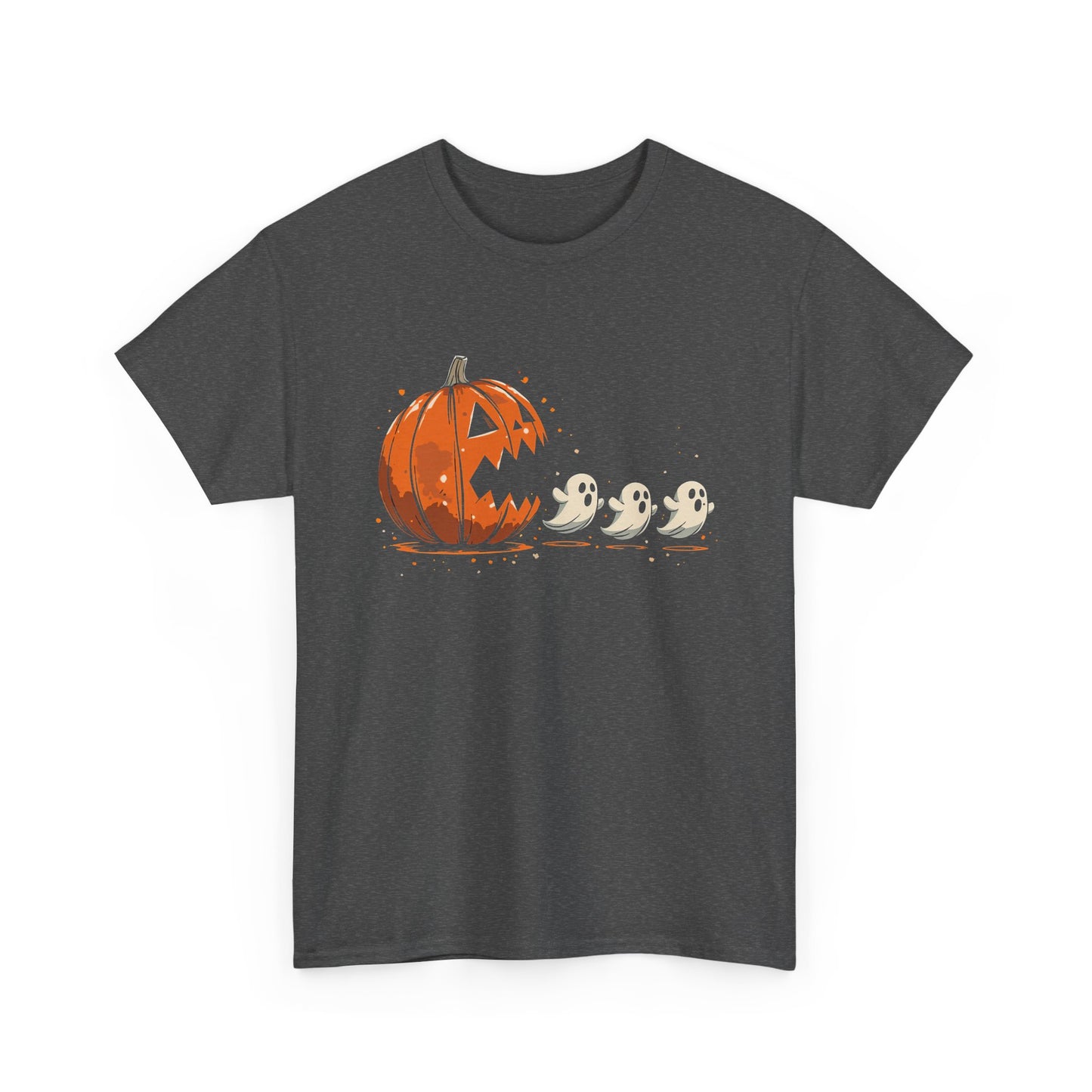Funny Halloween Pumpkin Chasing Ghost, Retro Funny Boo Ghost Shirt, Spooky Halloween Unisex T-Shirt
