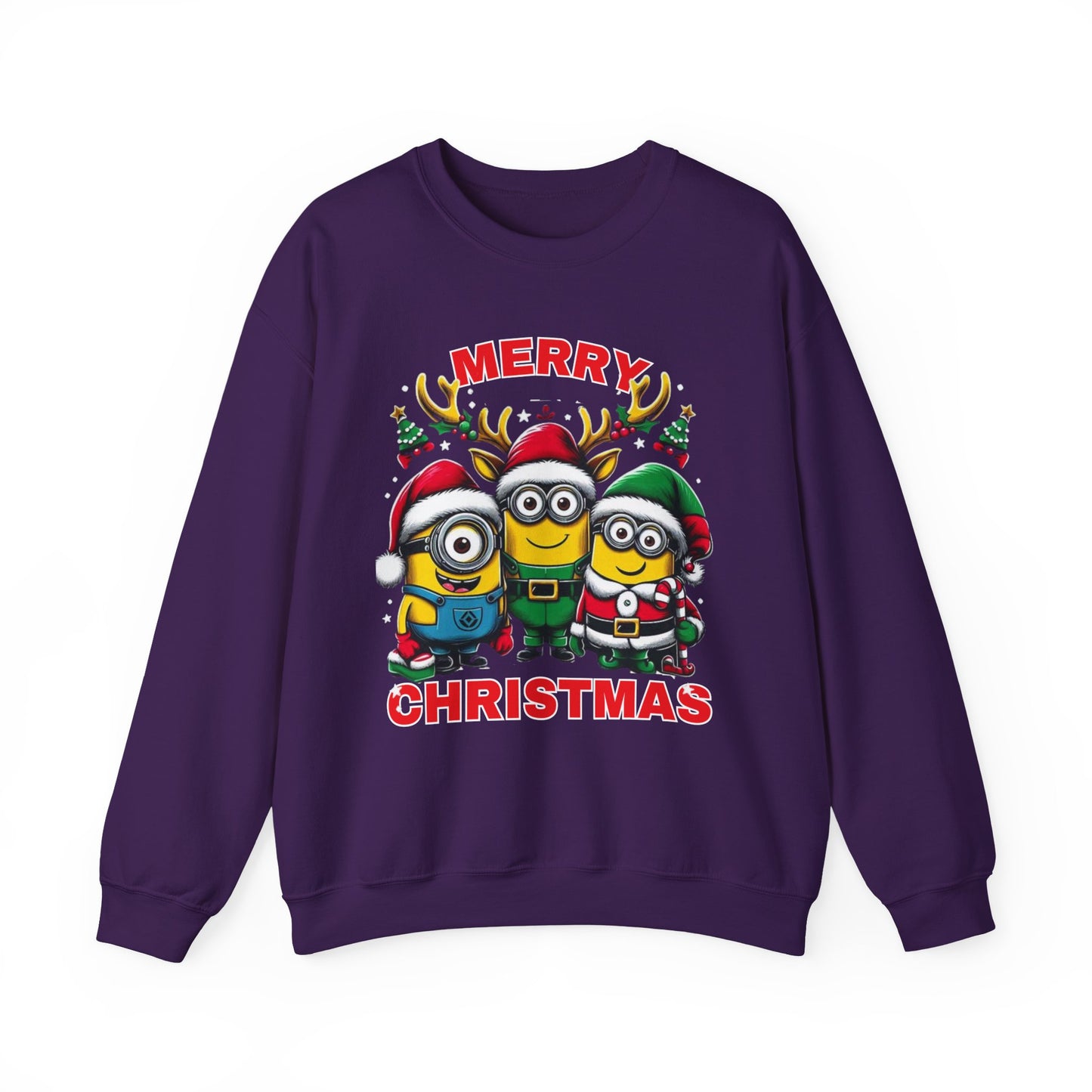Christmas Minion Holiday Minions Sweatshirt | Cute Xmas Graphic Family Matching