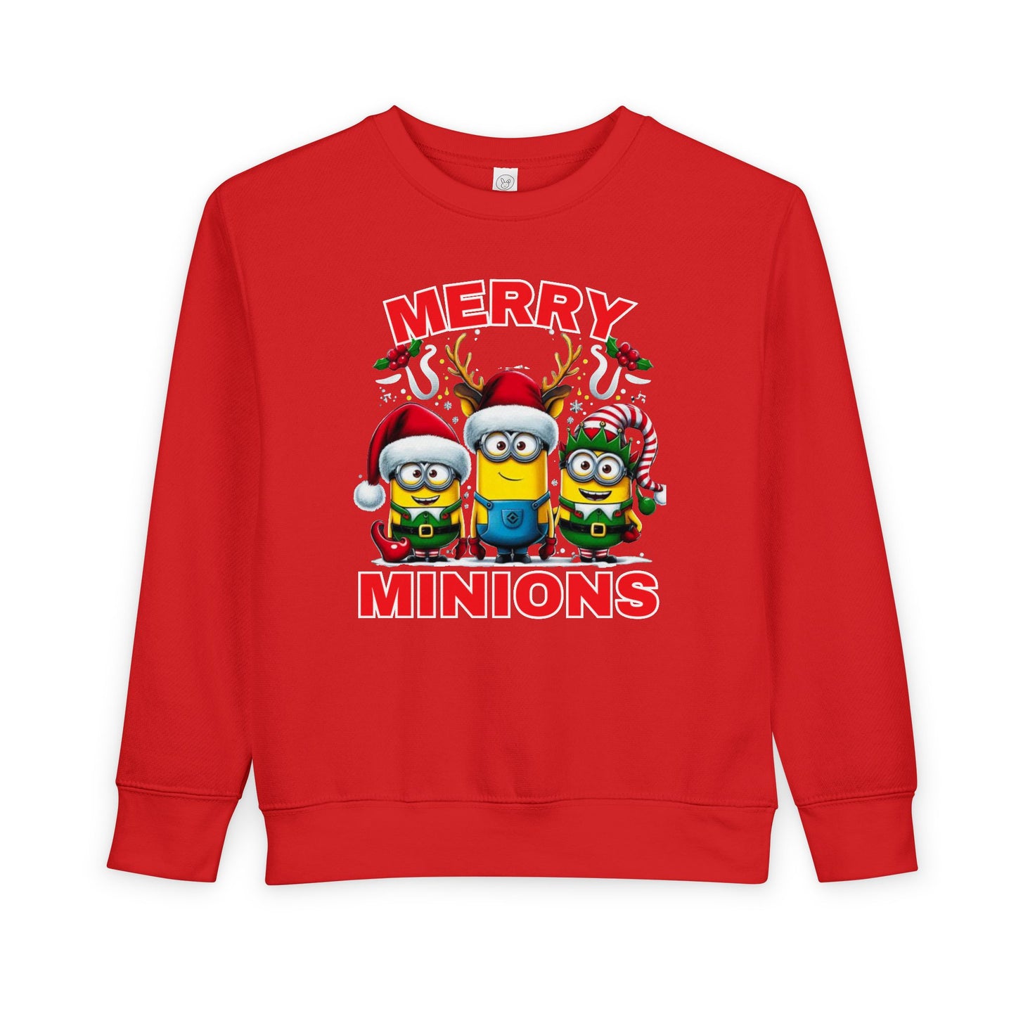 Christmas Minion Holiday Minions Sweatshirt | Cute Xmas Graphic Family Matching Toddler Sweatshirt