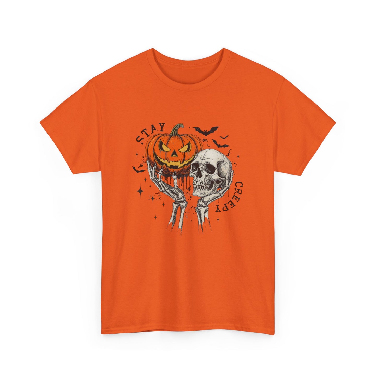 Stay Creepy Halloween Unisex T-Shirt | Funny Spooky Graphic Tee | Vintage Halloween Shirt for Men & Women