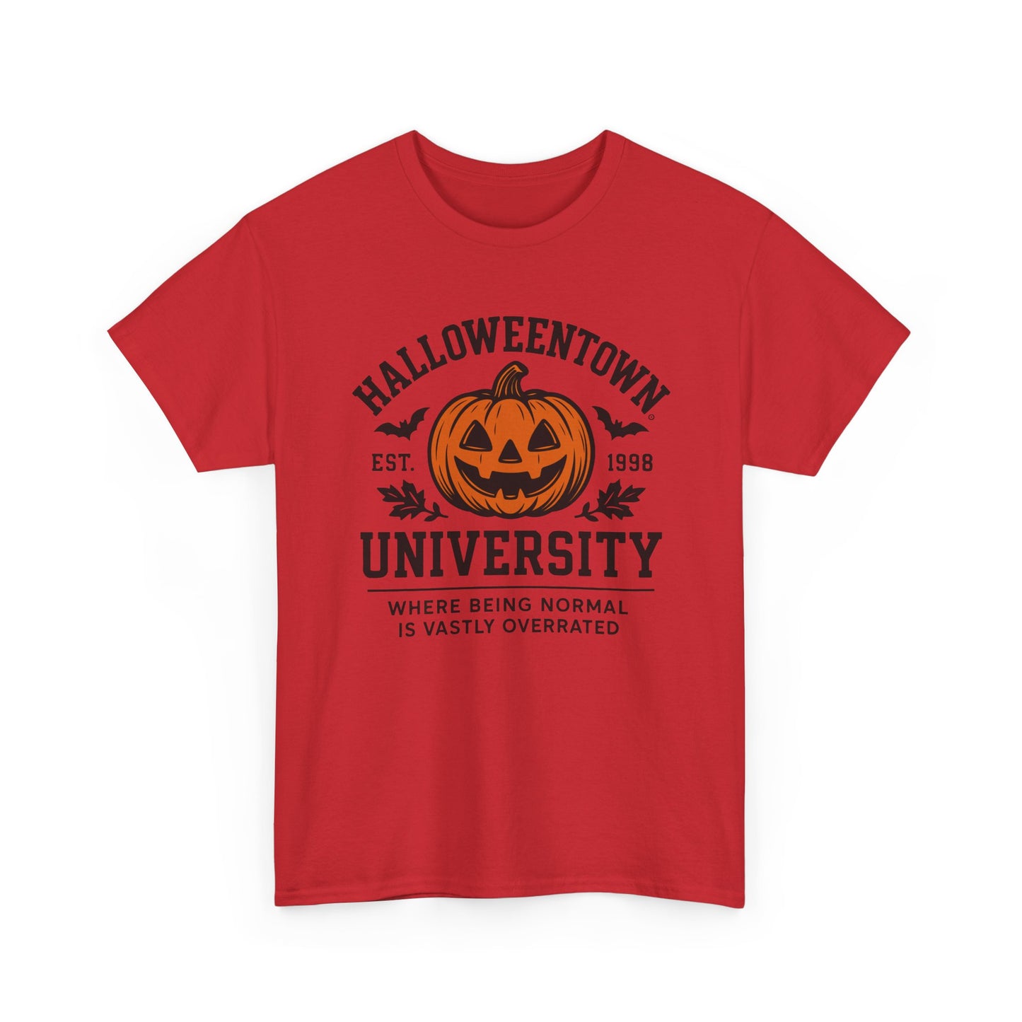 Scary Halloween Town University Unisex Tee | Funny Spooky College Shirt | Vintage Halloween Graphic T-Shirt