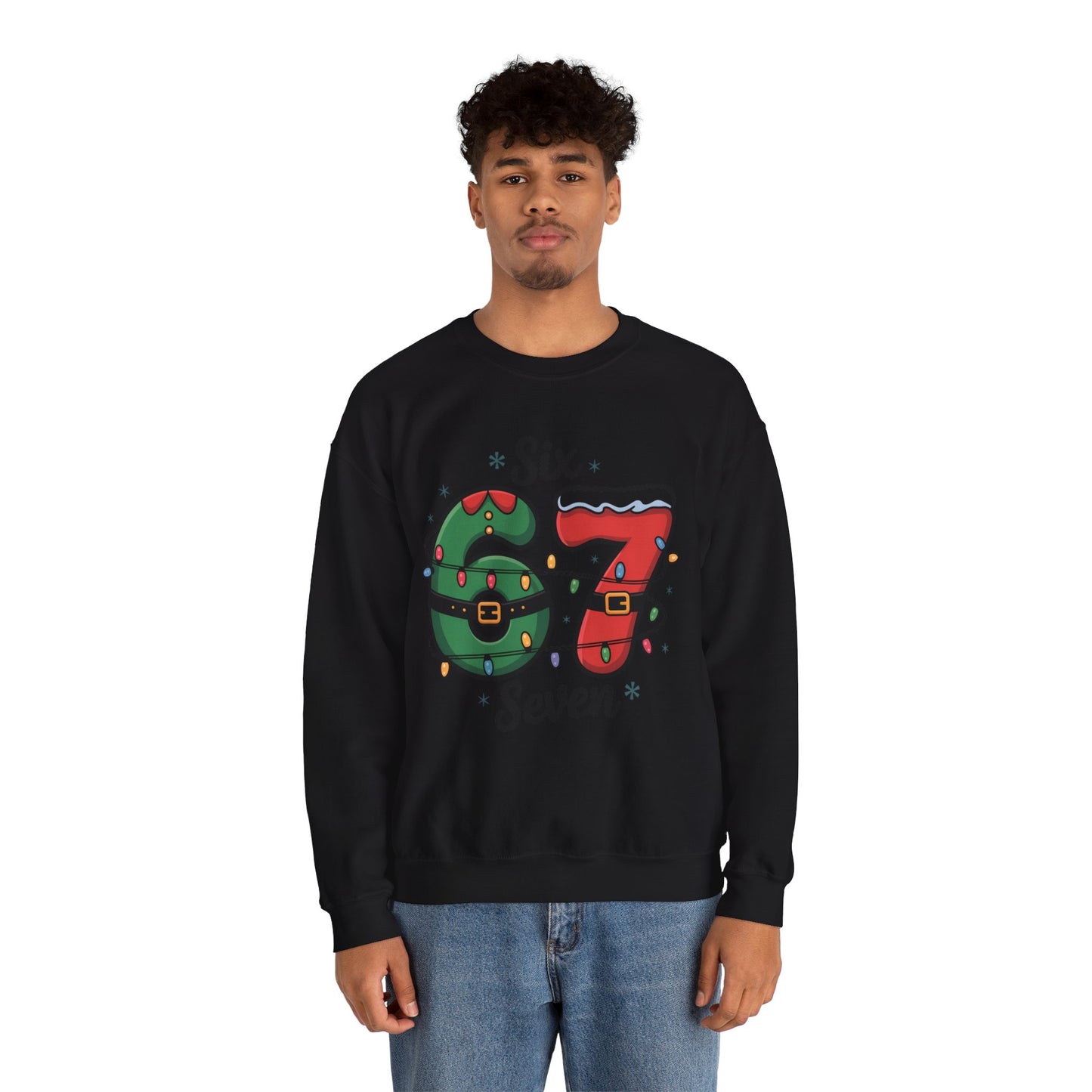 Matching Christmas 6 and 7 Sweatshirts | Cute Holiday Family Outfits | Festive Xmas Couple | Cozy Winter Unisex Sweatshirt