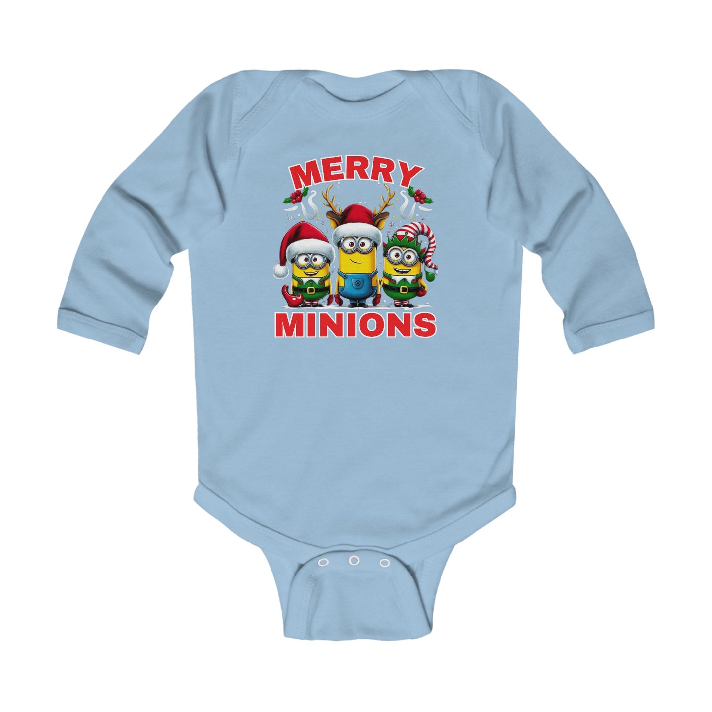Christmas Minion Holiday Minions Sweatshirt | Cute Xmas Graphic Family Matching Infant Long Sleeve Bodysuit