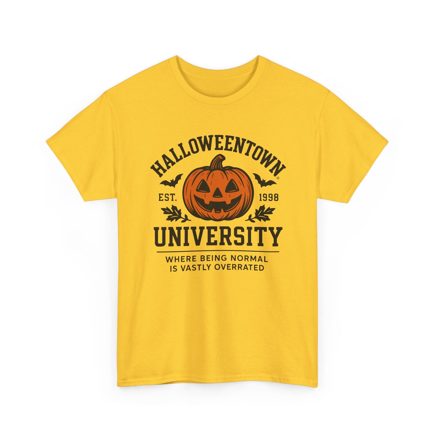 Scary Halloween Town University Unisex Tee | Funny Spooky College Shirt | Vintage Halloween Graphic T-Shirt