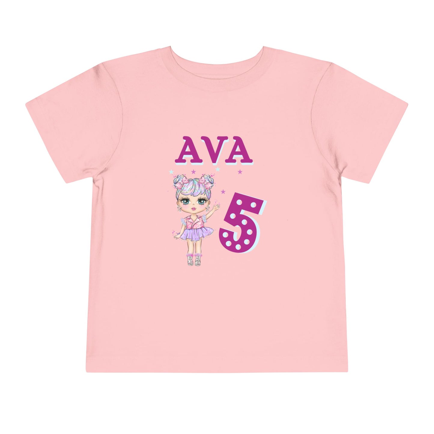 Personalized Doll Birthday T-Shirt for kids, Custom Name Lol Doll Kids, Kids Tee Personalized Doll Birthday T-Shirt Toddler Short Sleeve Tee