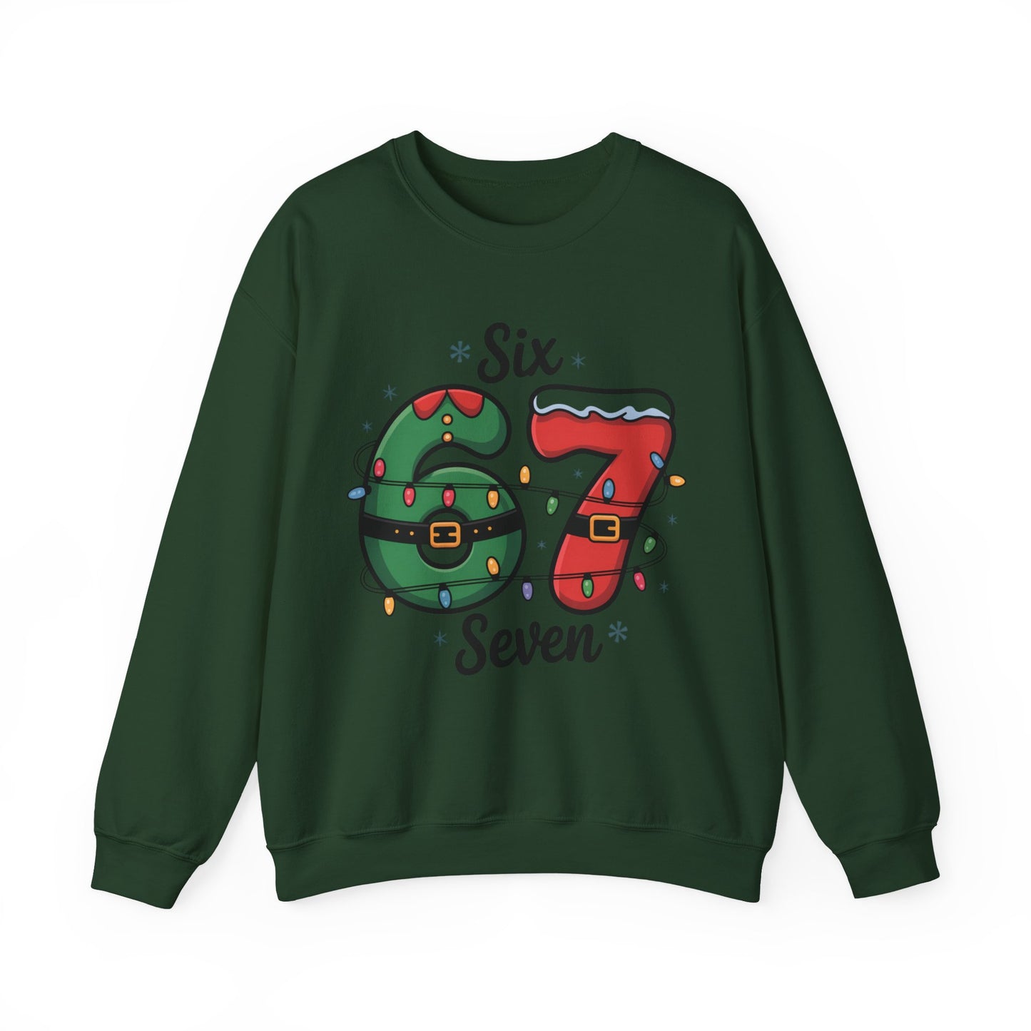 Matching Christmas 6 and 7 Sweatshirts | Cute Holiday Family Outfits | Festive Xmas Couple | Cozy Winter Unisex Sweatshirt