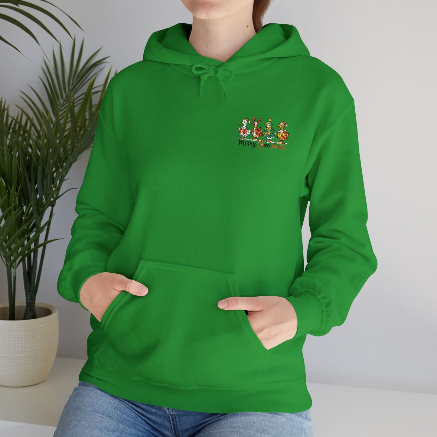 Christmas Merry Goosmas Goose Sweatshirt, Holiday Merry Goose Christmas Shirt Unisex Heavy Hooded Sweatshirt