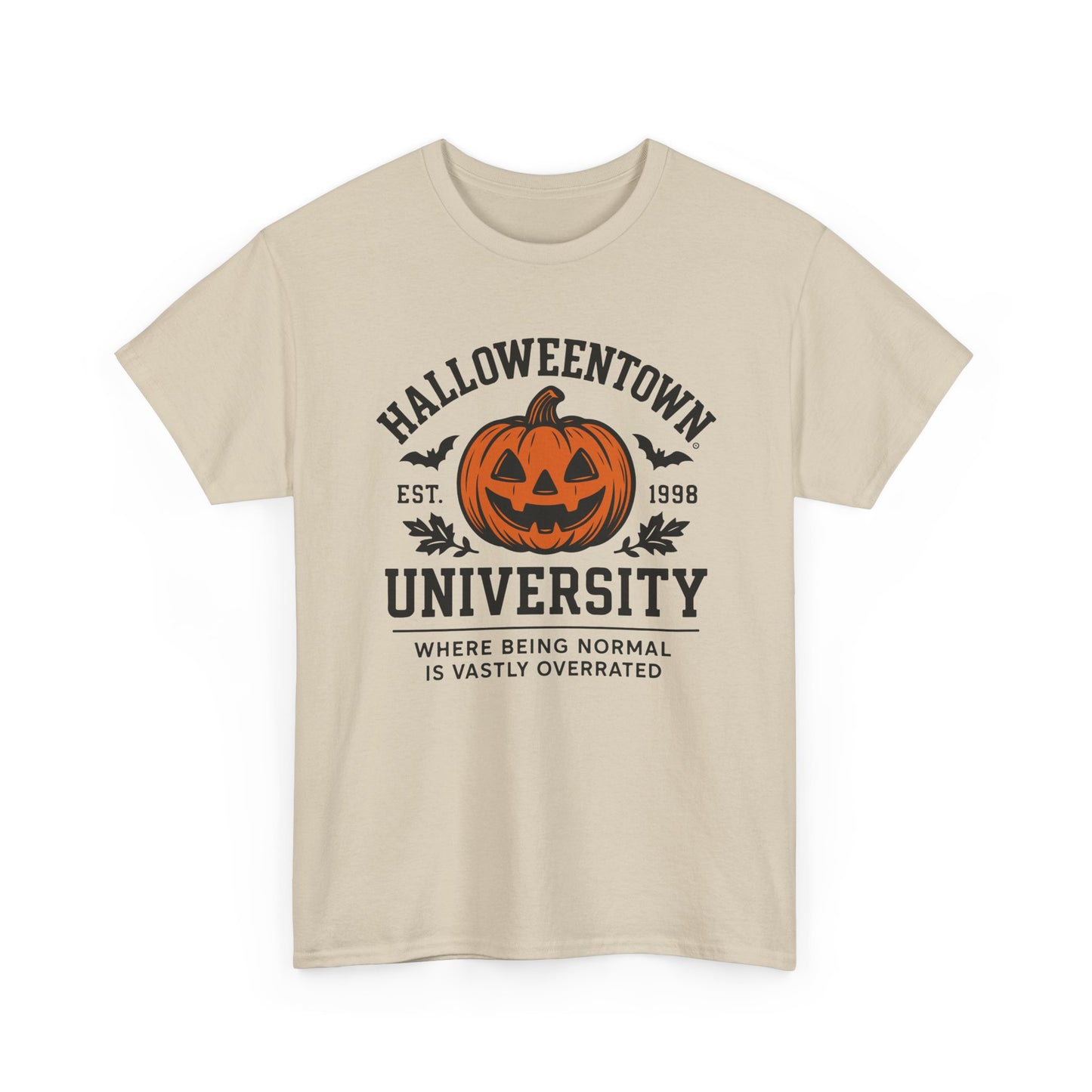 Scary Halloween Town University Unisex Tee | Funny Spooky College Shirt | Vintage Halloween Graphic T-Shirt