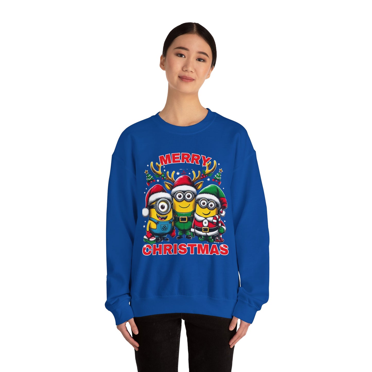 Christmas Minion Holiday Minions Sweatshirt | Cute Xmas Graphic Family Matching