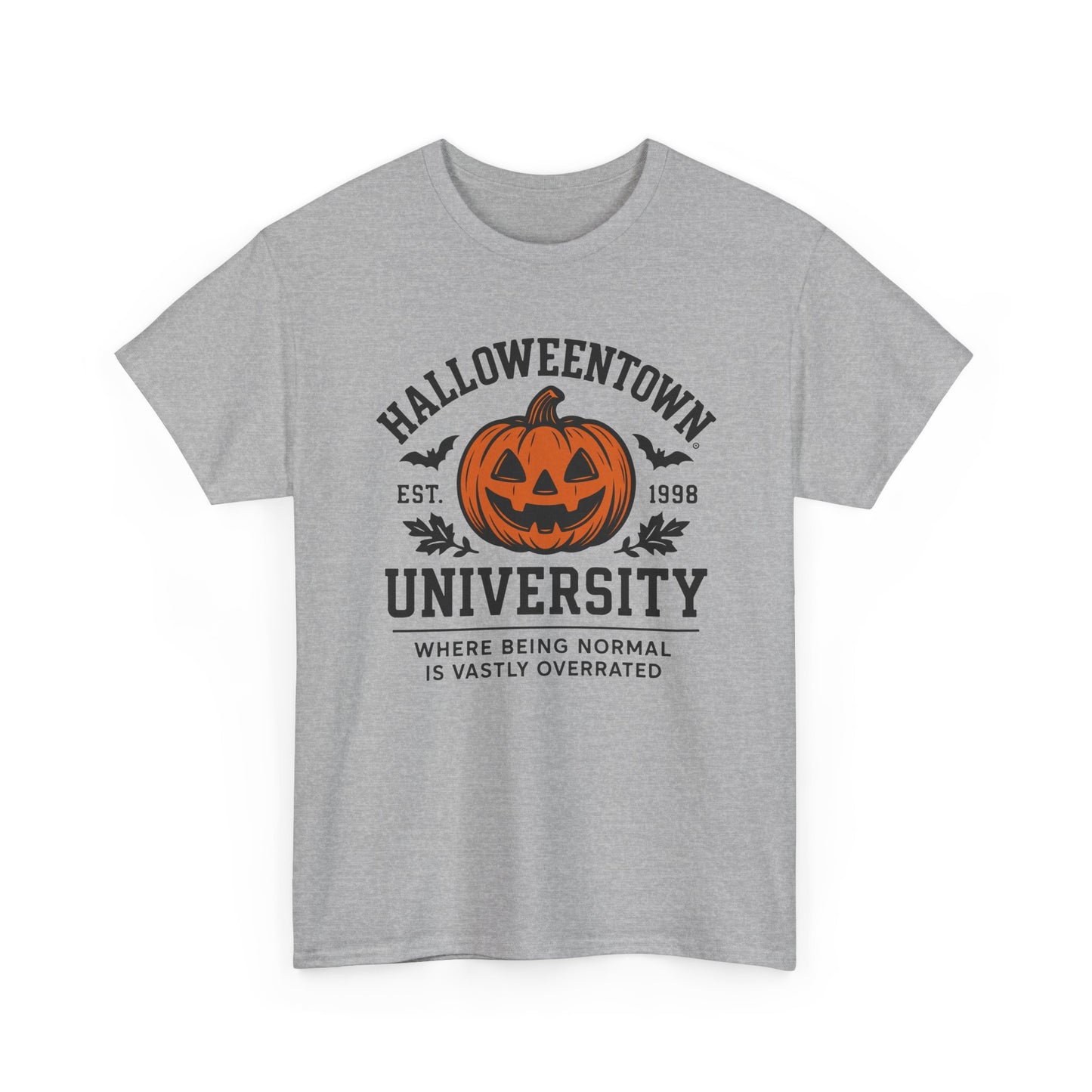 Scary Halloween Town University Unisex Tee | Funny Spooky College Shirt | Vintage Halloween Graphic T-Shirt