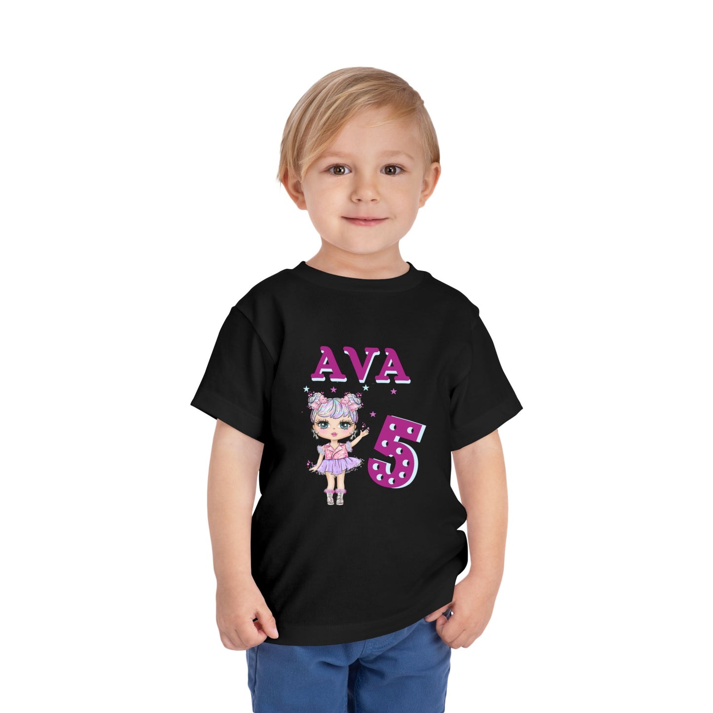 Personalized Doll Birthday T-Shirt for kids, Custom Name Lol Doll Kids, Kids Tee Personalized Doll Birthday T-Shirt Toddler Short Sleeve Tee