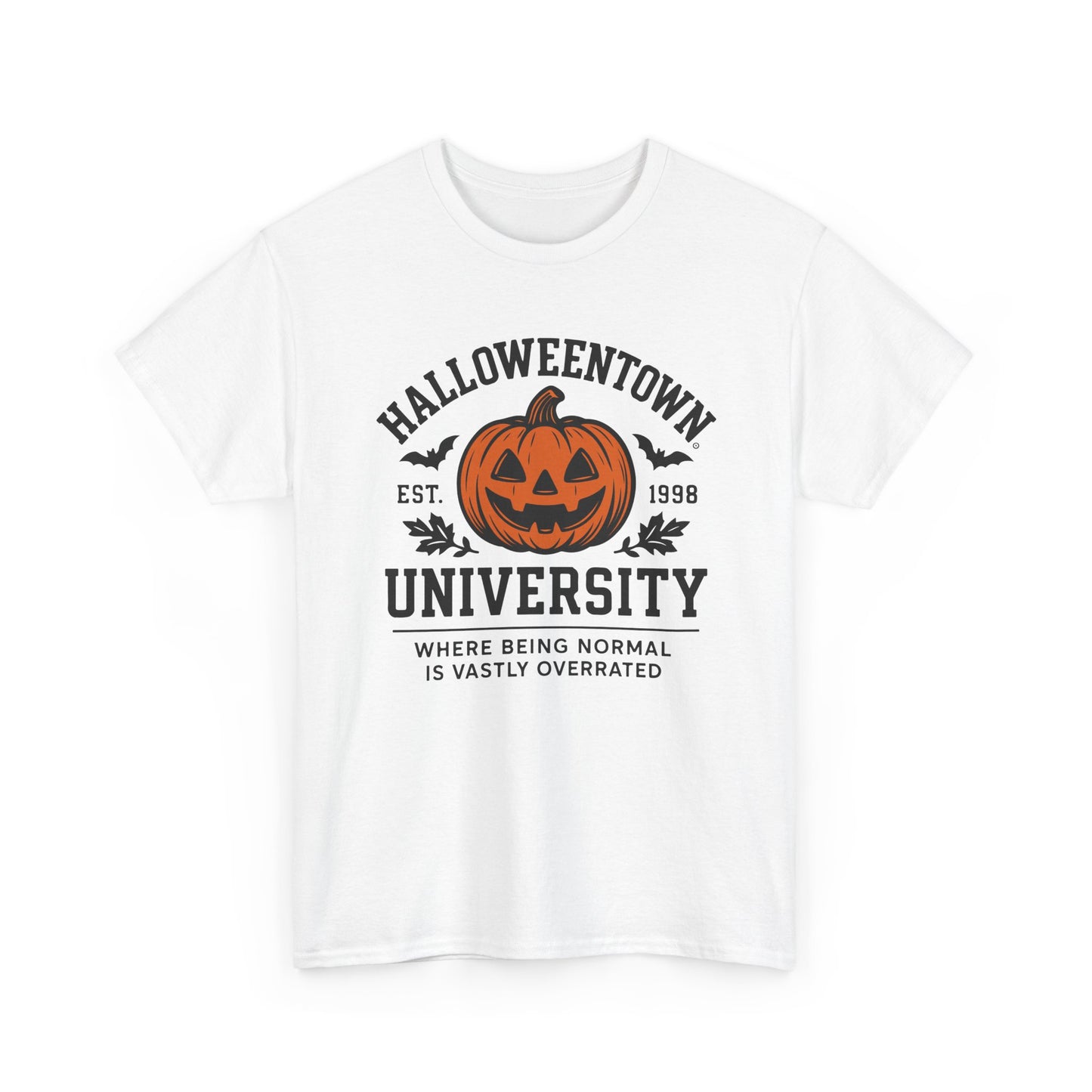Scary Halloween Town University Unisex Tee | Funny Spooky College Shirt | Vintage Halloween Graphic T-Shirt