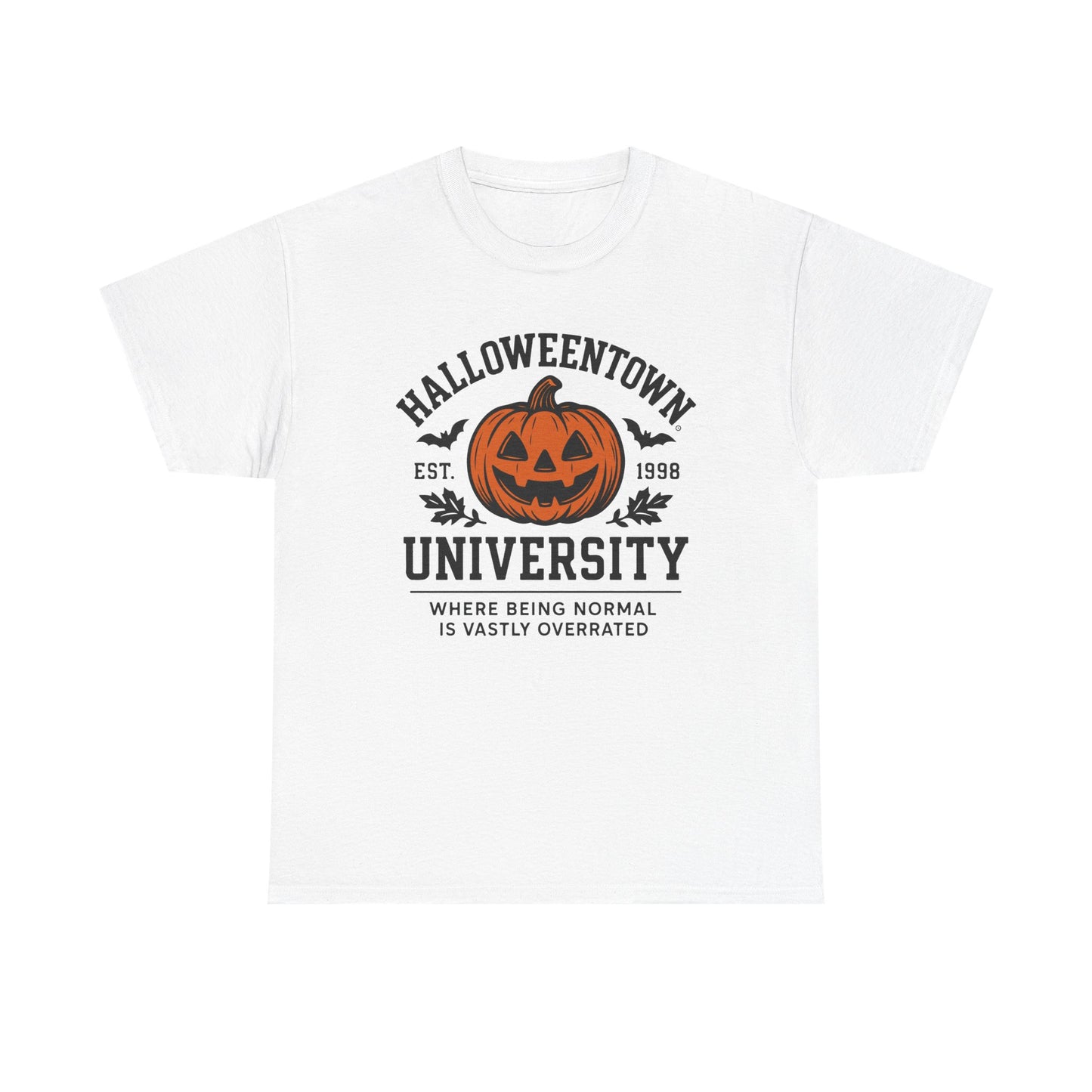 Scary Halloween Town University Unisex Tee | Funny Spooky College Shirt | Vintage Halloween Graphic T-Shirt