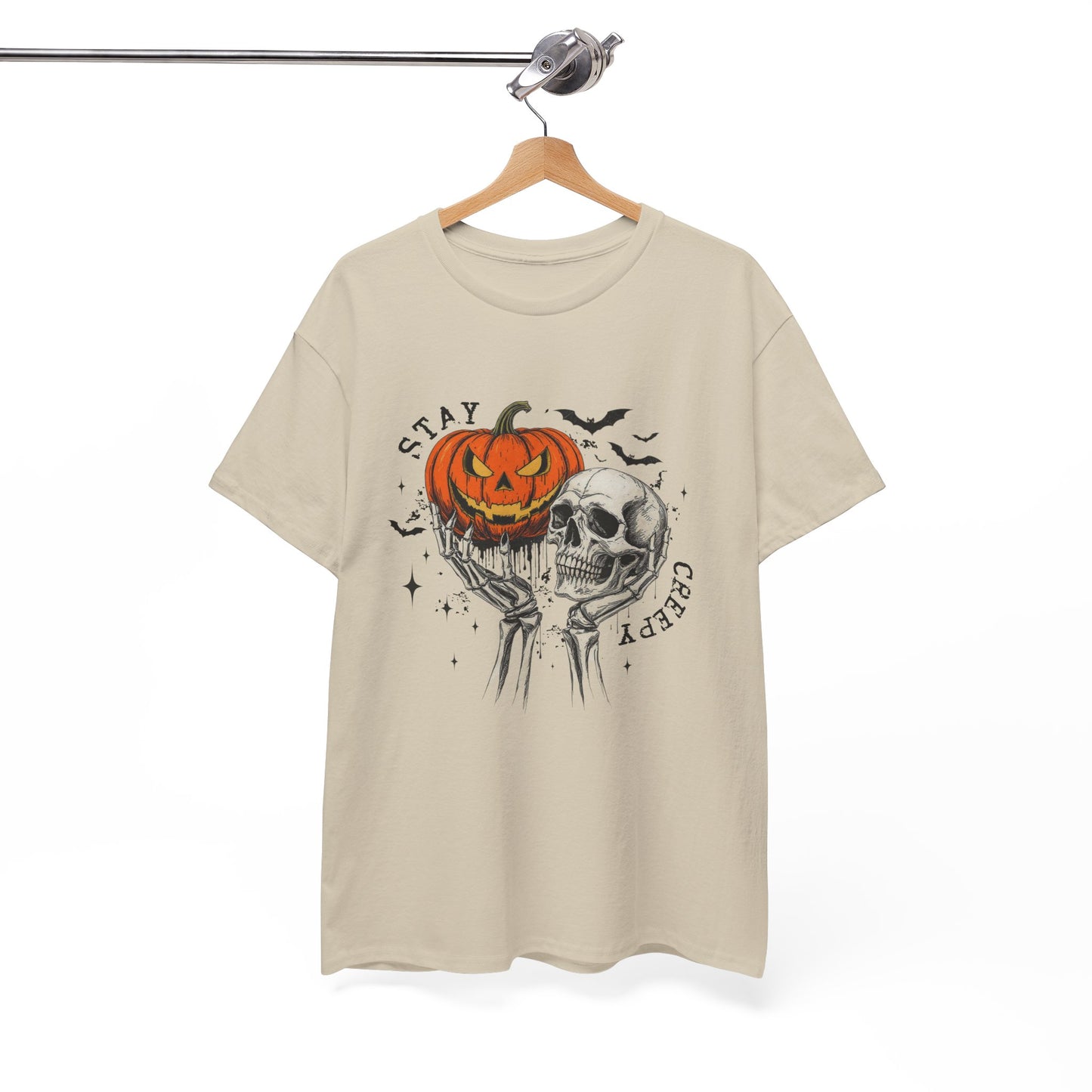Stay Creepy Halloween Unisex T-Shirt | Funny Spooky Graphic Tee | Vintage Halloween Shirt for Men & Women