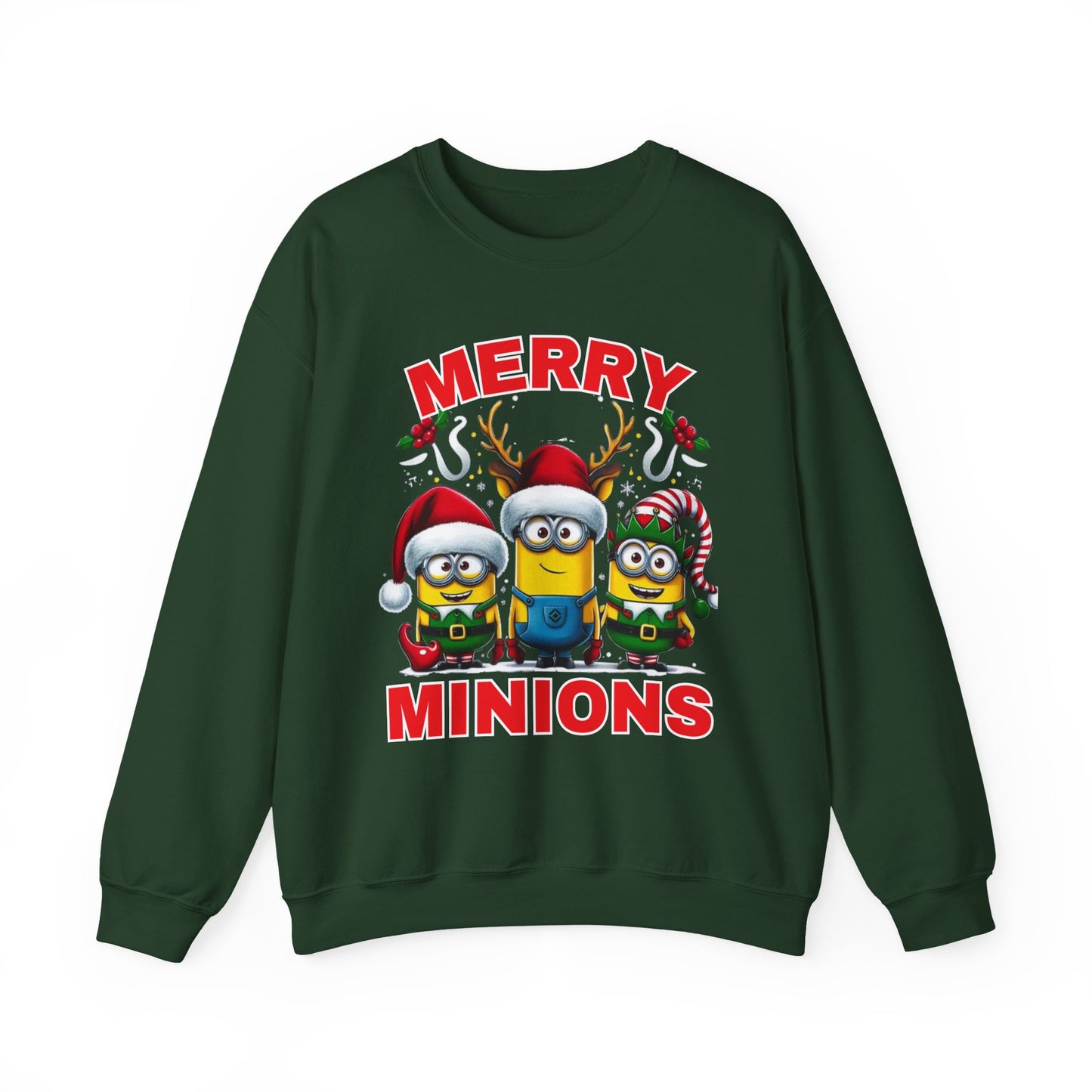 Christmas Minion Holiday Minions Sweatshirt | Cute Xmas Graphic Family Matching