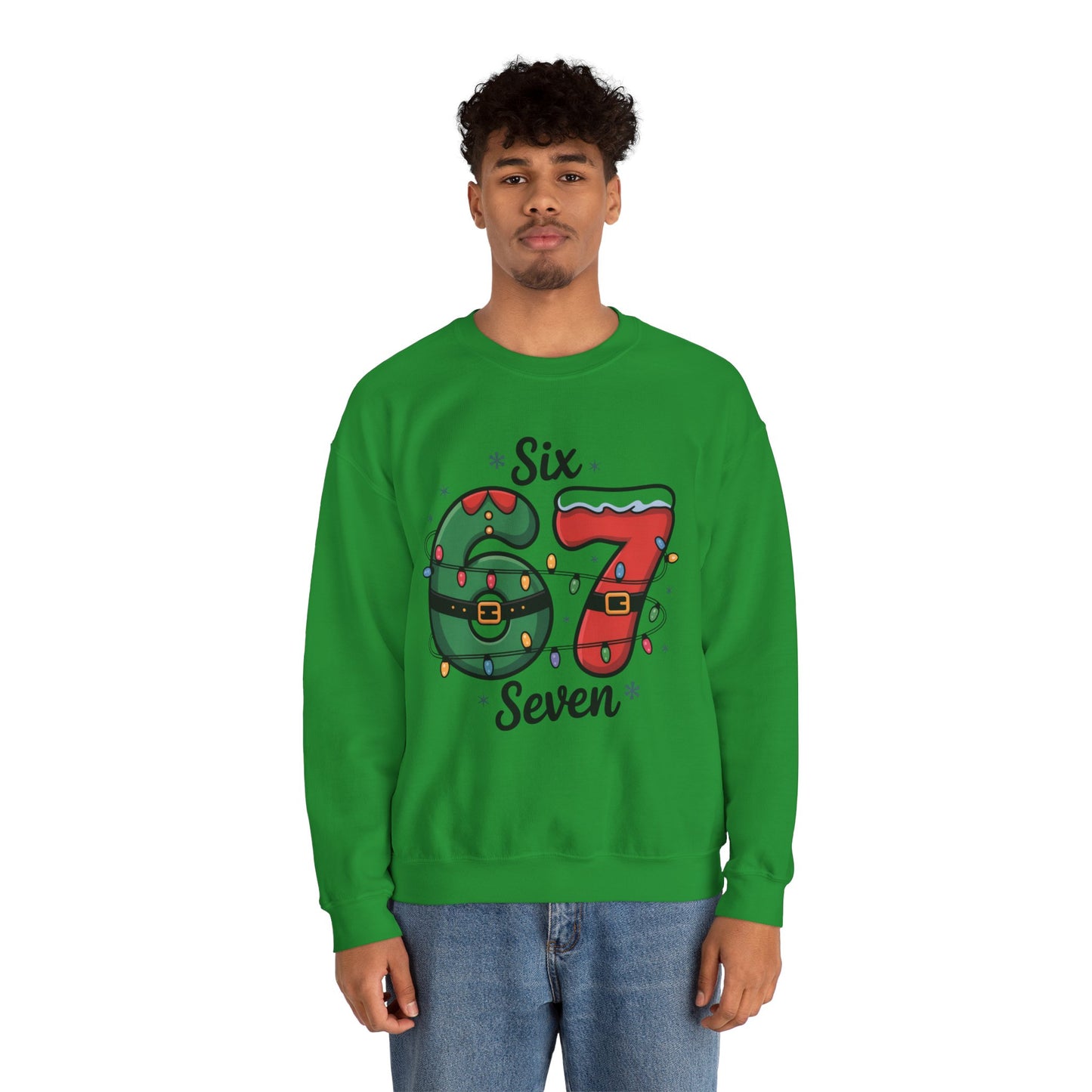 Matching Christmas 6 and 7 Sweatshirts | Cute Holiday Family Outfits | Festive Xmas Couple | Cozy Winter Unisex Sweatshirt