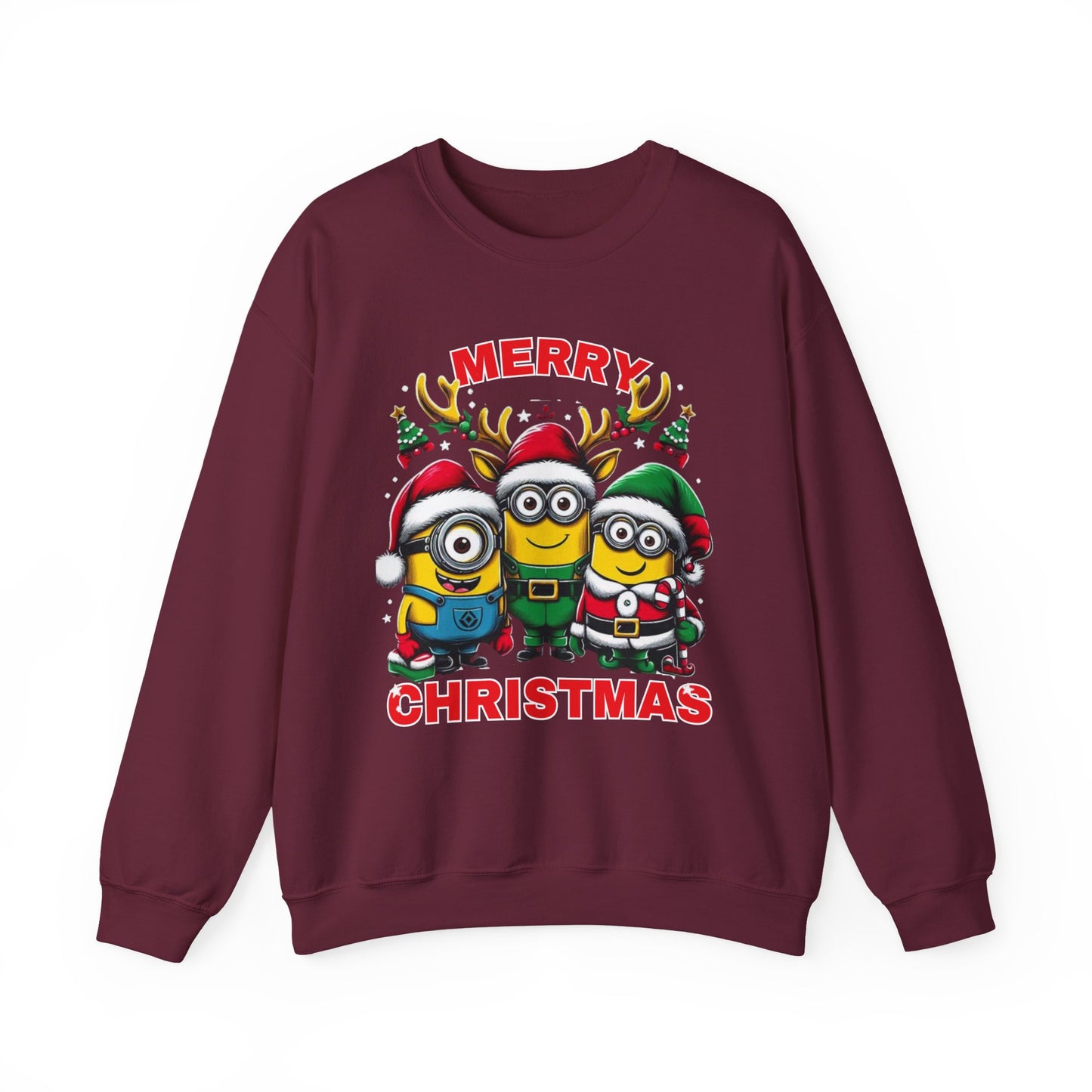 Christmas Minion Holiday Minions Sweatshirt | Cute Xmas Graphic Family Matching