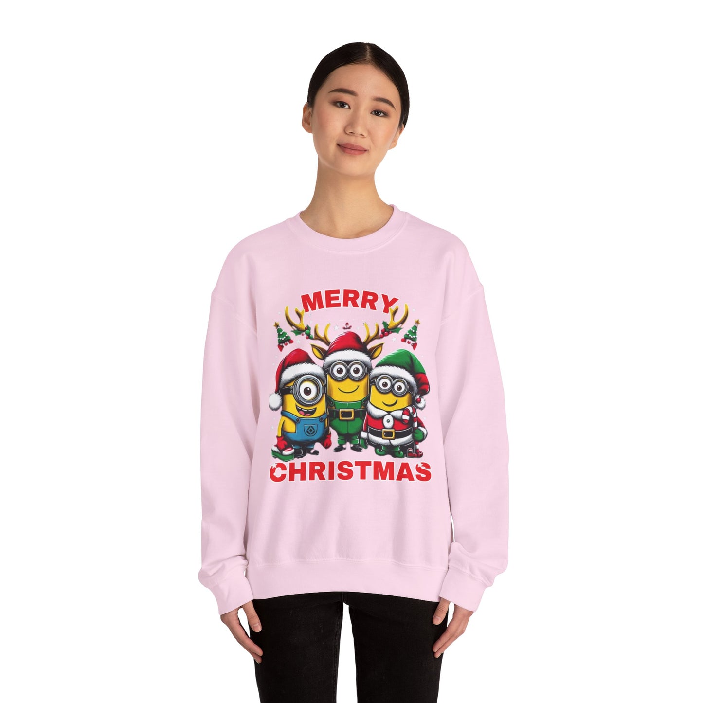 Christmas Minion Holiday Minions Sweatshirt | Cute Xmas Graphic Family Matching