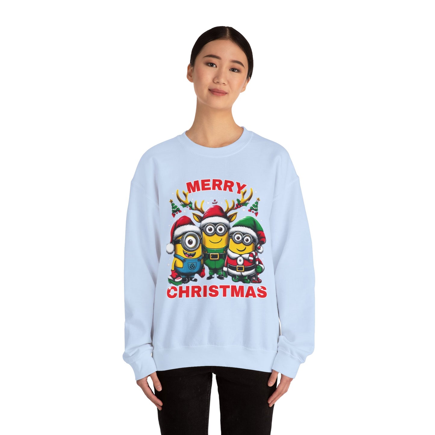 Christmas Minion Holiday Minions Sweatshirt | Cute Xmas Graphic Family Matching