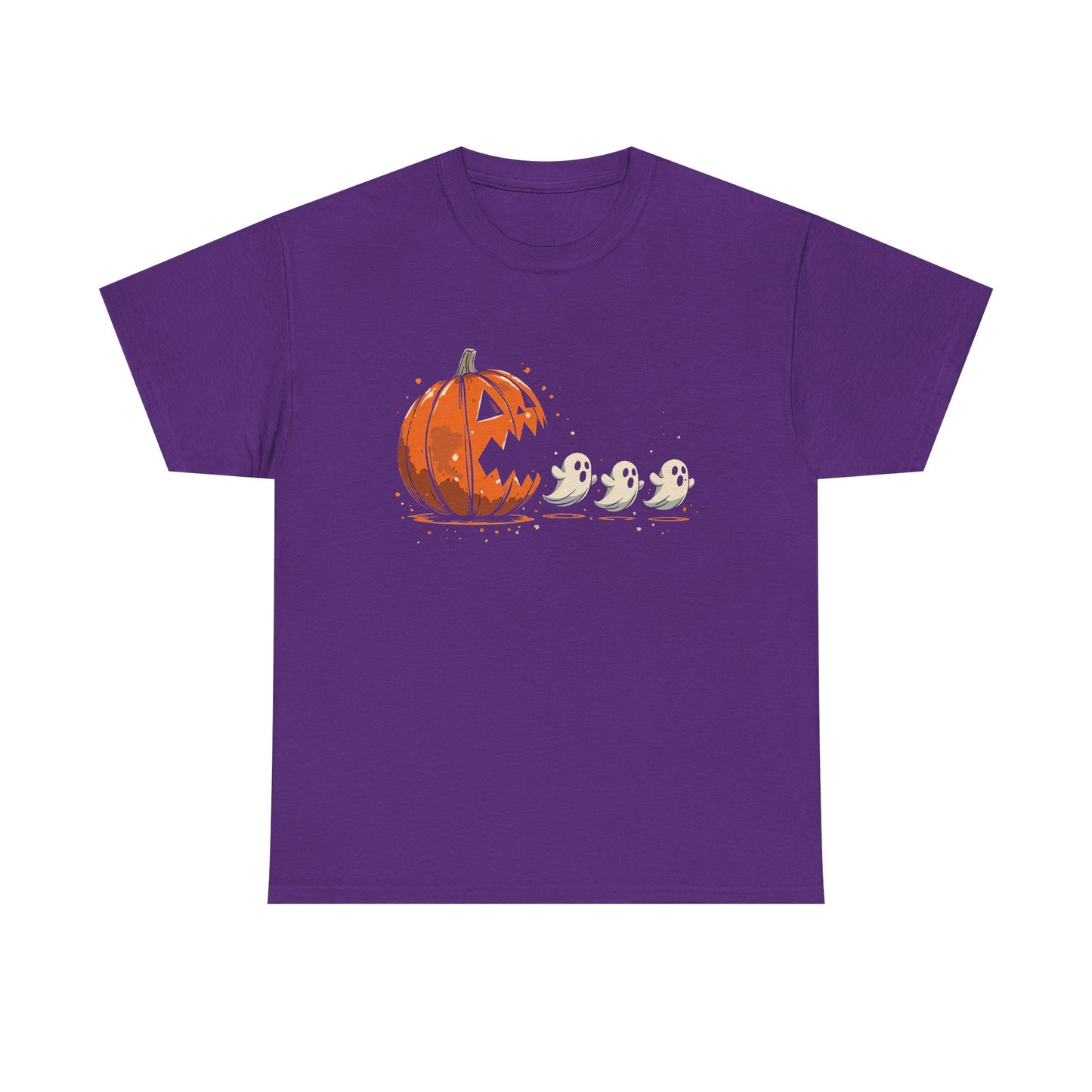 Funny Halloween Pumpkin Chasing Ghost, Retro Funny Boo Ghost Shirt, Spooky Halloween Unisex T-Shirt