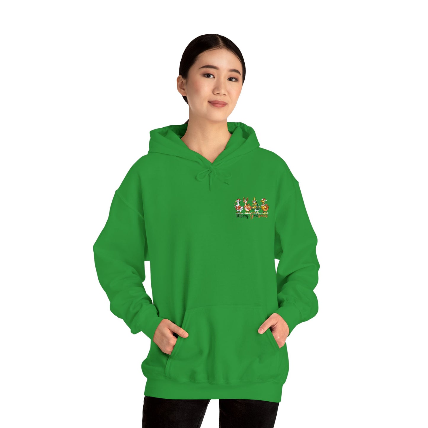 Christmas Merry Goosmas Goose Sweatshirt, Holiday Merry Goose Christmas Shirt Unisex Heavy Hooded Sweatshirt