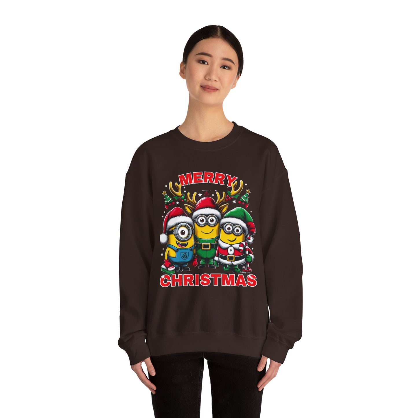 Christmas Minion Holiday Minions Sweatshirt | Cute Xmas Graphic Family Matching