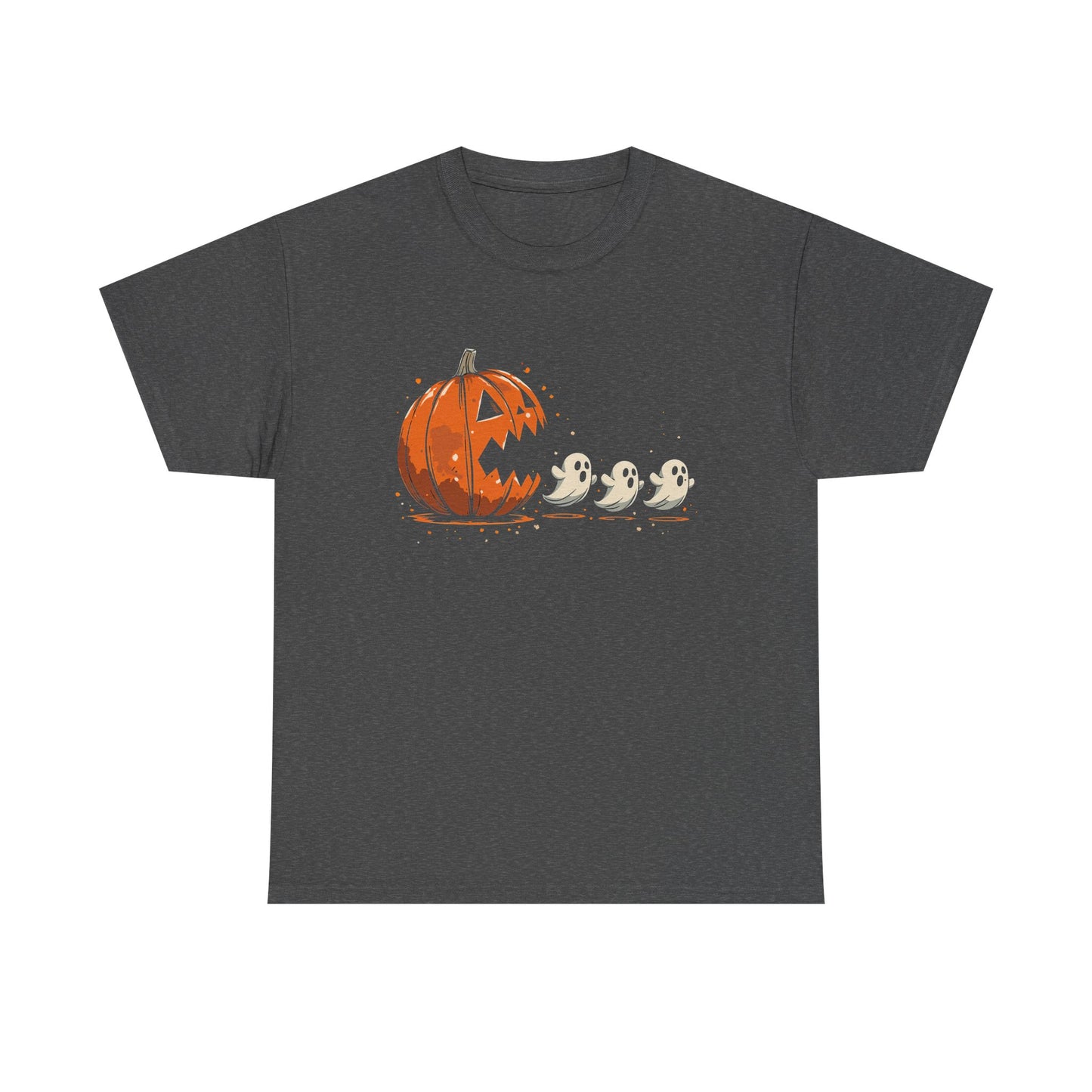 Funny Halloween Pumpkin Chasing Ghost, Retro Funny Boo Ghost Shirt, Spooky Halloween Unisex T-Shirt