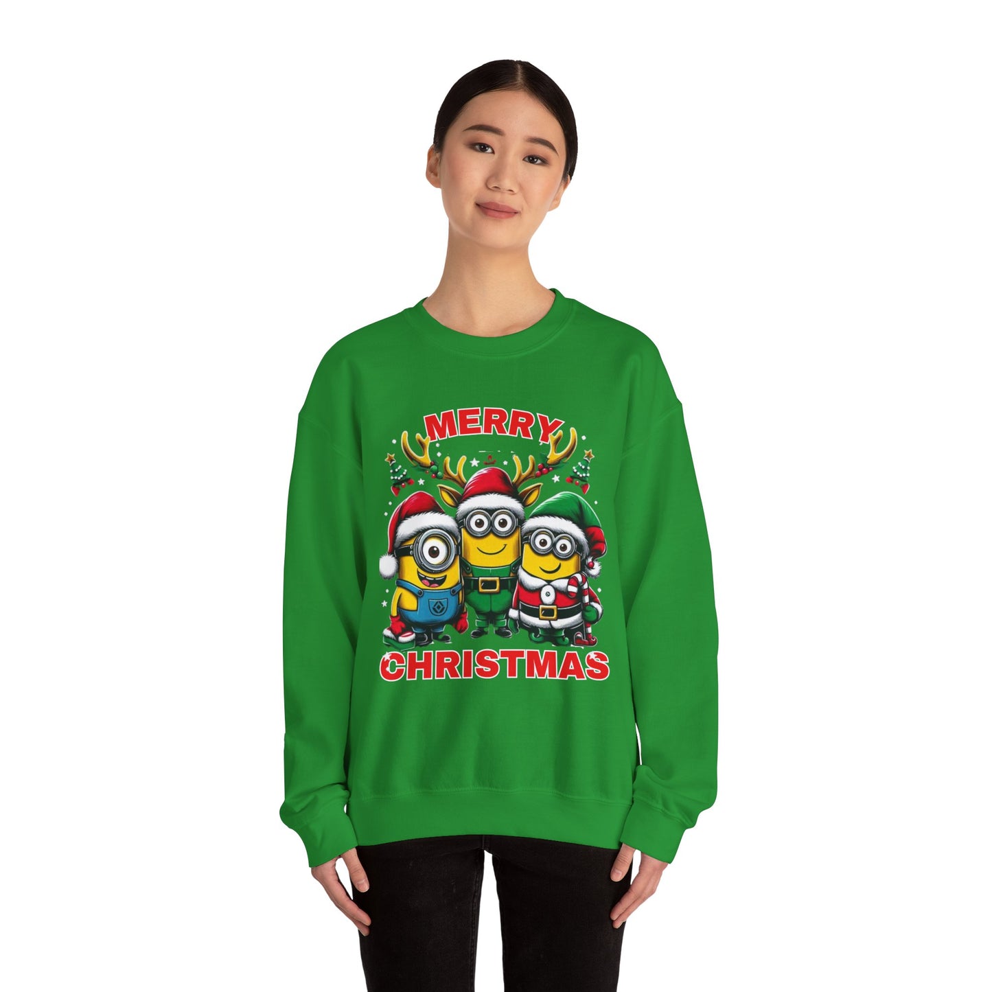 Christmas Minion Holiday Minions Sweatshirt | Cute Xmas Graphic Family Matching