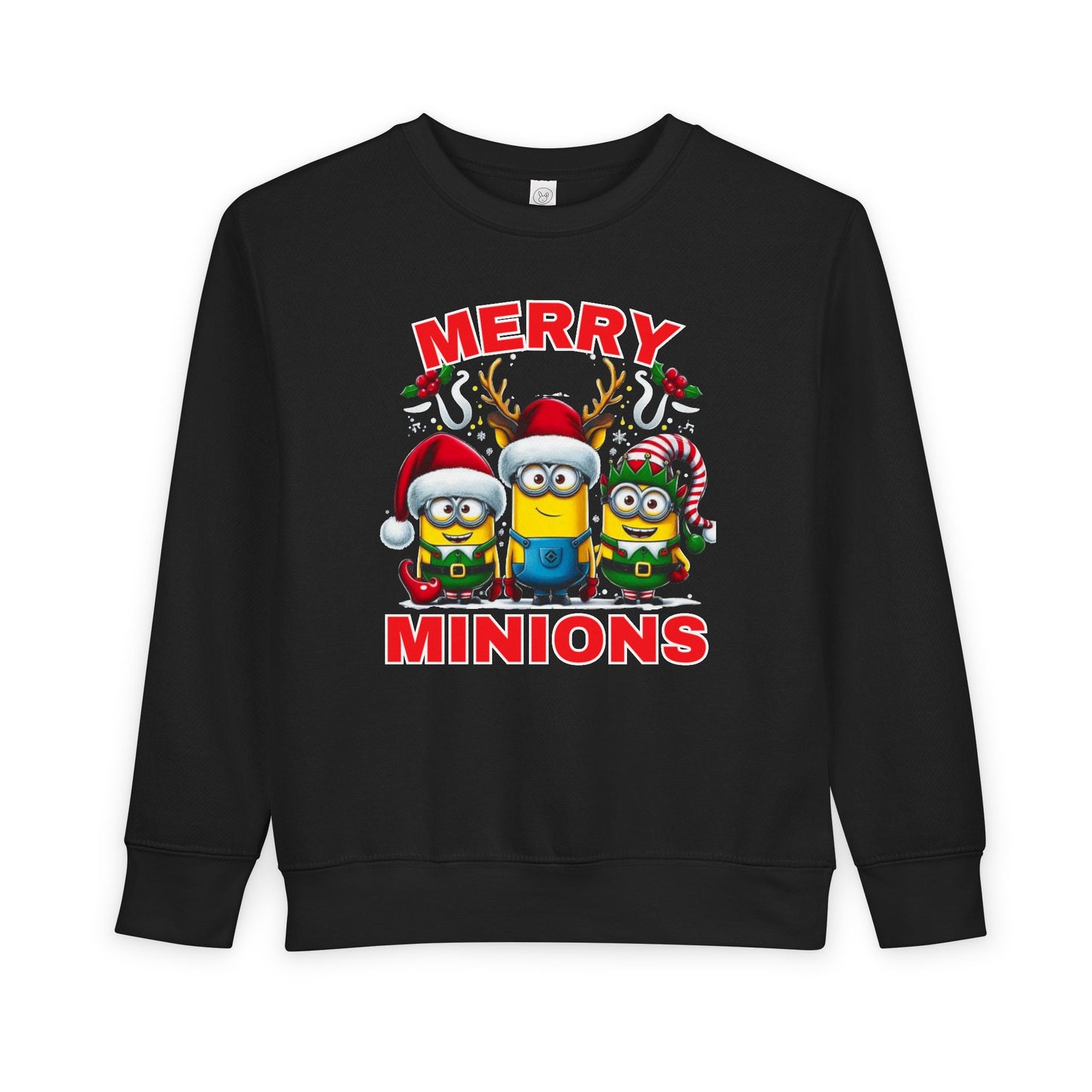 Christmas Minion Holiday Minions Sweatshirt | Cute Xmas Graphic Family Matching Toddler Sweatshirt