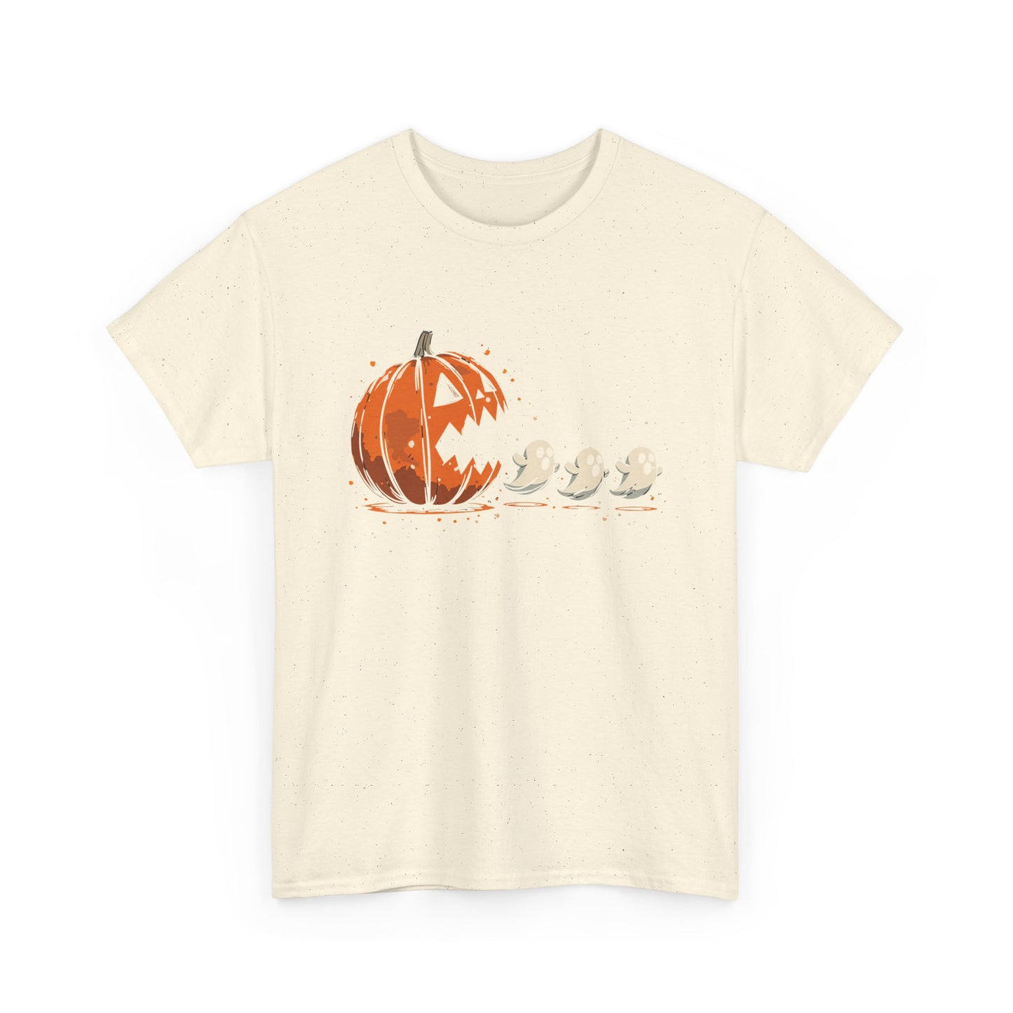 Funny Halloween Pumpkin Chasing Ghost, Retro Funny Boo Ghost Shirt, Spooky Halloween Unisex T-Shirt