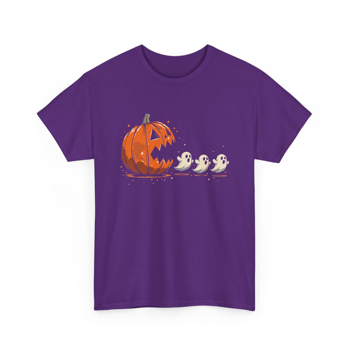 Funny Halloween Pumpkin Chasing Ghost, Retro Funny Boo Ghost Shirt, Spooky Halloween Unisex T-Shirt