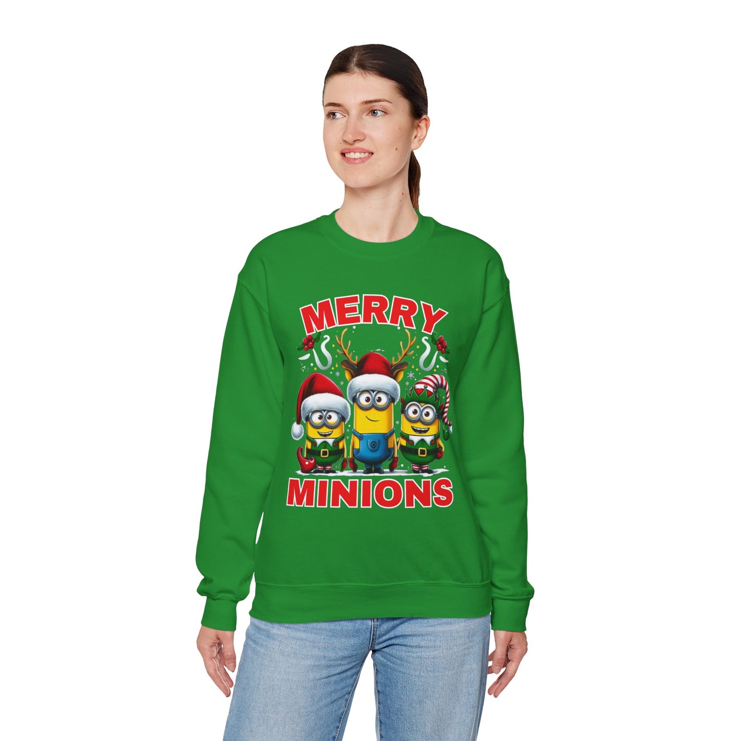 Christmas Minion Holiday Minions Sweatshirt | Cute Xmas Graphic Family Matching