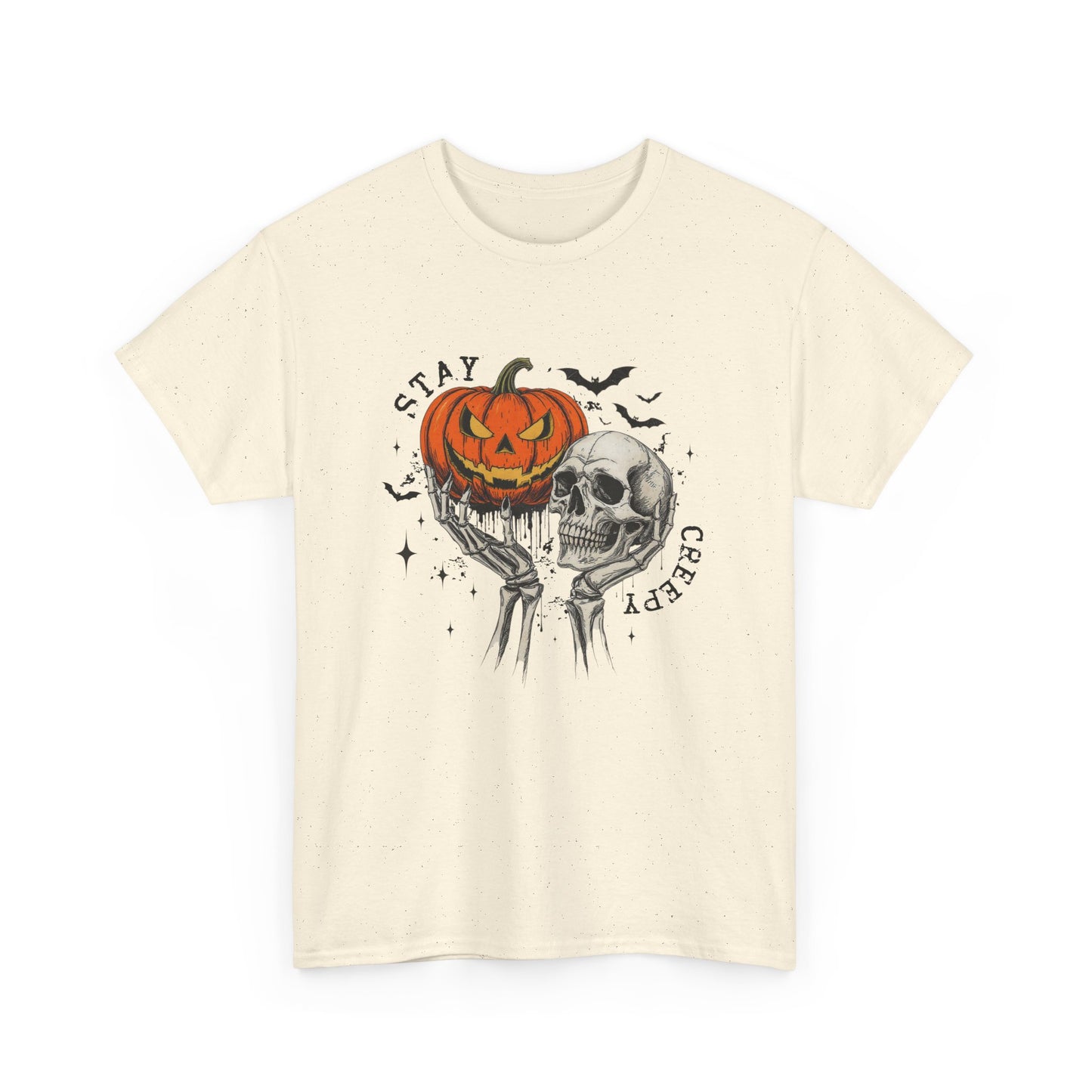 Stay Creepy Halloween Unisex T-Shirt | Funny Spooky Graphic Tee | Vintage Halloween Shirt for Men & Women