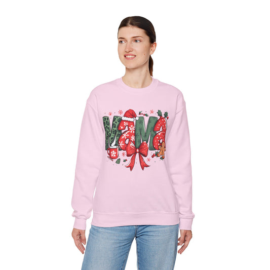 Personalized Christmas Holiday Sweatshirt, Custom Mom Holiday Apparel, Christmas Coffee and Gingerbread Sweatshirt