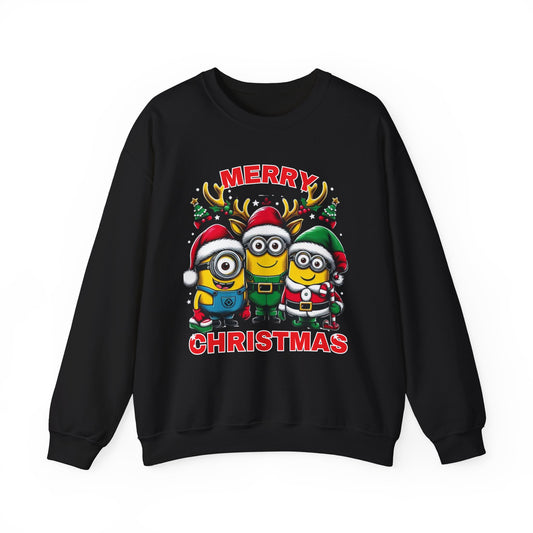 Christmas Minion Holiday Minions Sweatshirt | Cute Xmas Graphic Family Matching