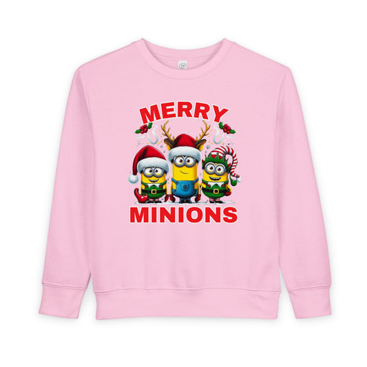 Christmas Minion Holiday Minions Sweatshirt | Cute Xmas Graphic Family Matching Toddler Sweatshirt