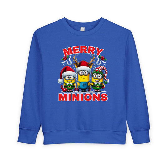 Christmas Minion Holiday Minions Sweatshirt | Cute Xmas Graphic Family Matching Toddler Sweatshirt
