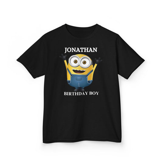 Personalized Minion Birthday T-Shirt, Minion Kids Custom Name T-Shirt, Party Tee, Kids T-Shirt Custom Minion Birthday Tee
