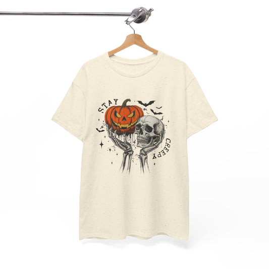 Stay Creepy Halloween Unisex T-Shirt | Funny Spooky Graphic Tee | Vintage Halloween Shirt for Men & Women